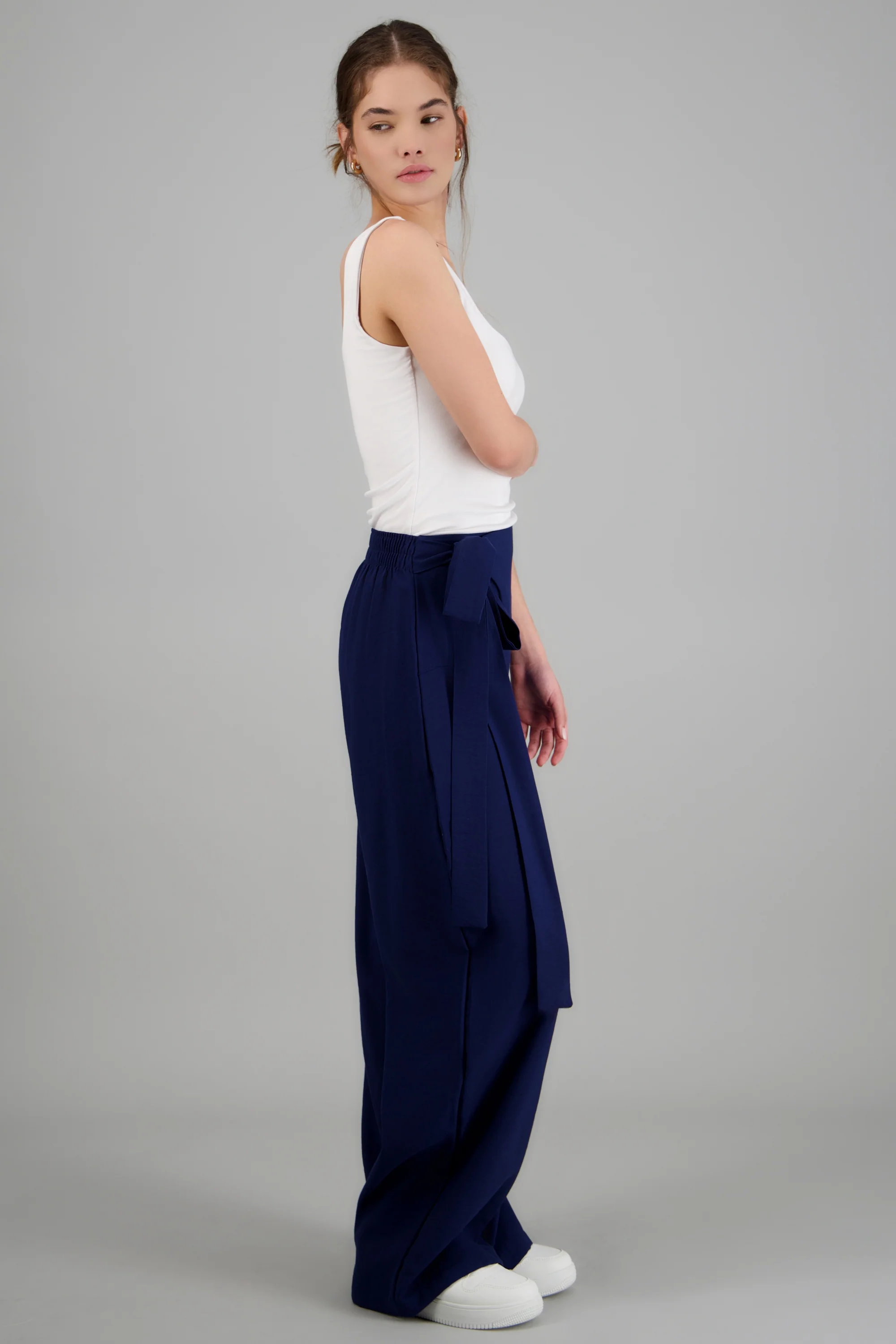Pantalon amplio pretina detalle moño - Image 3