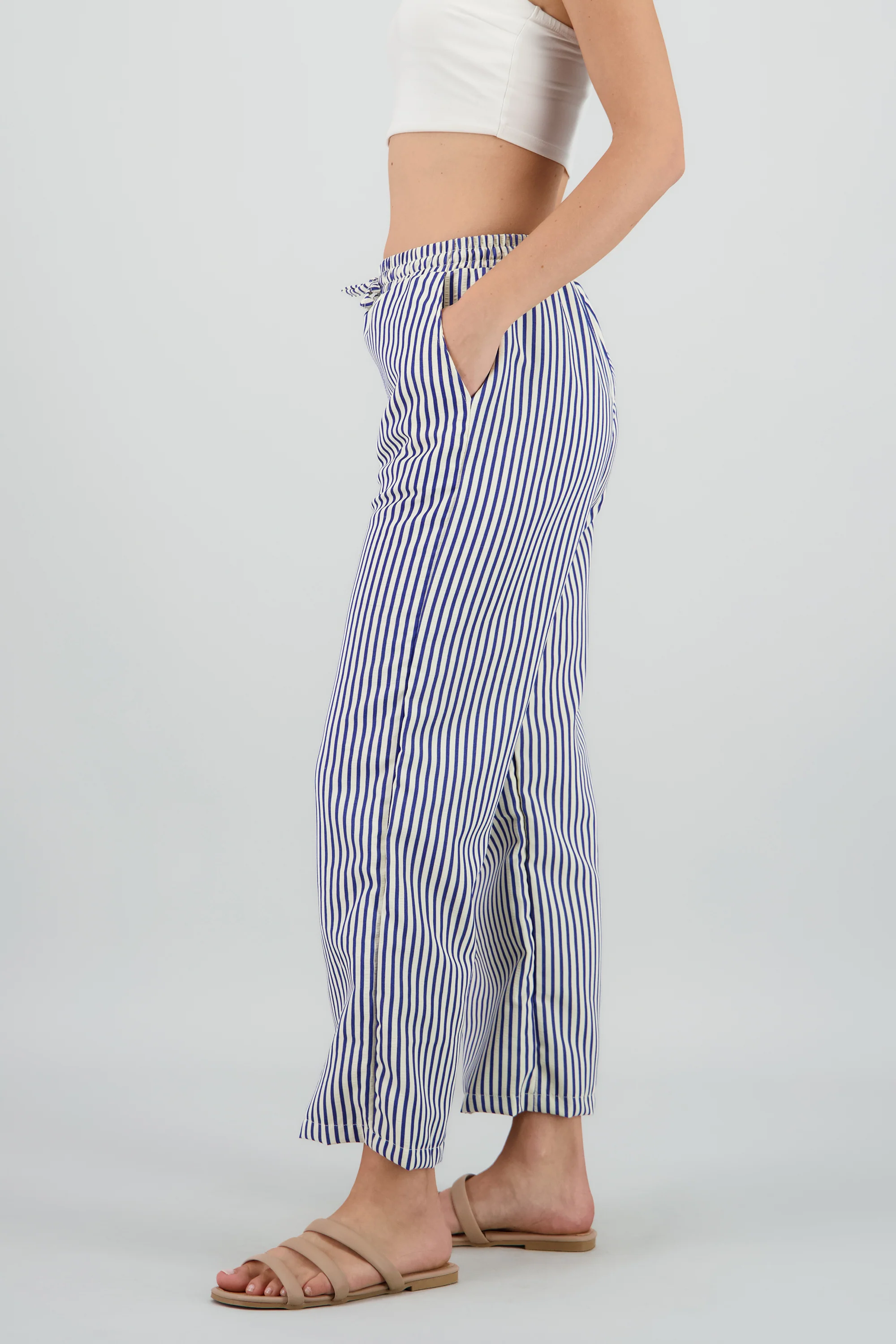 Pantalon amplio rayas textura - Image 3