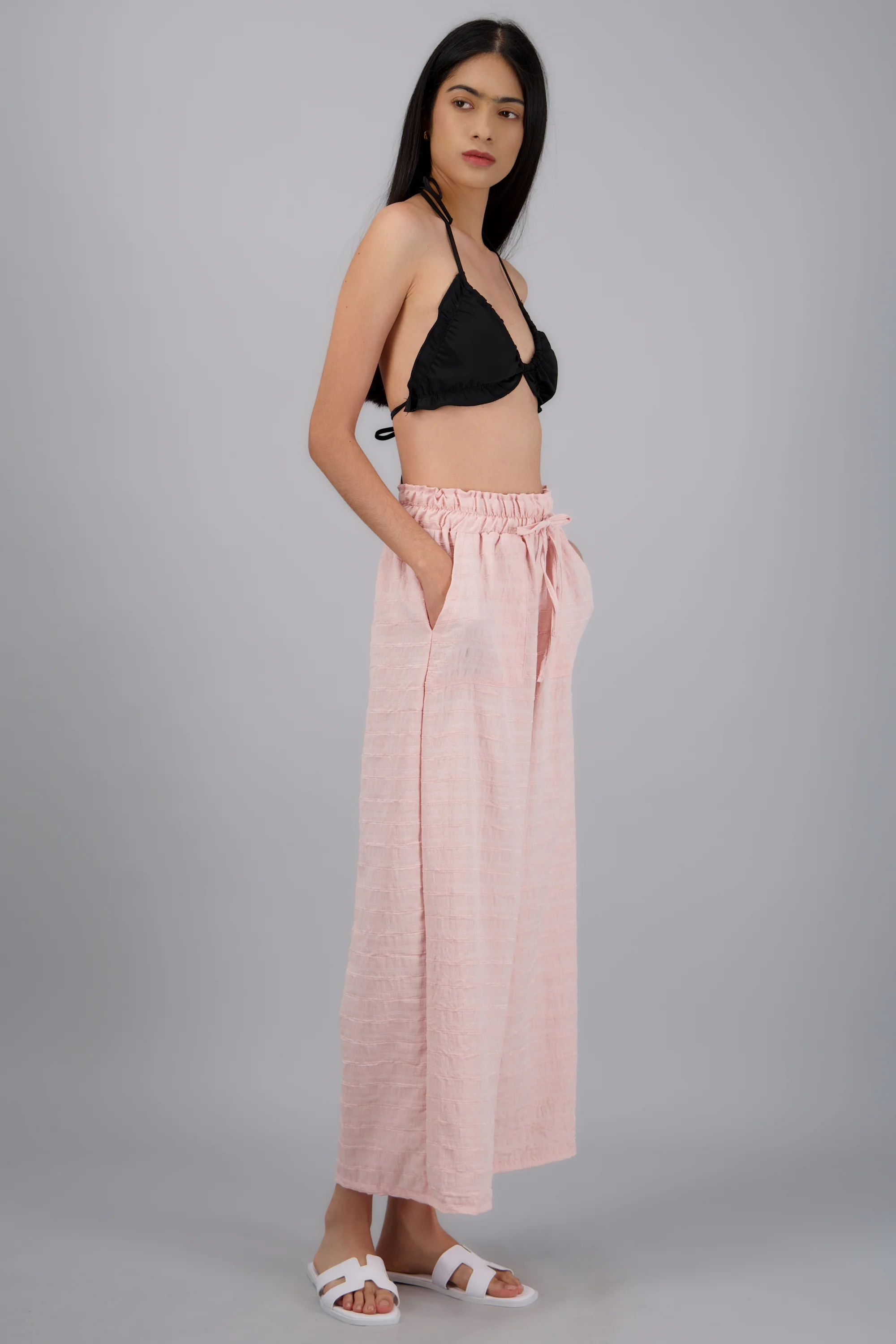 Pantalon amplio resorte textura - Image 3