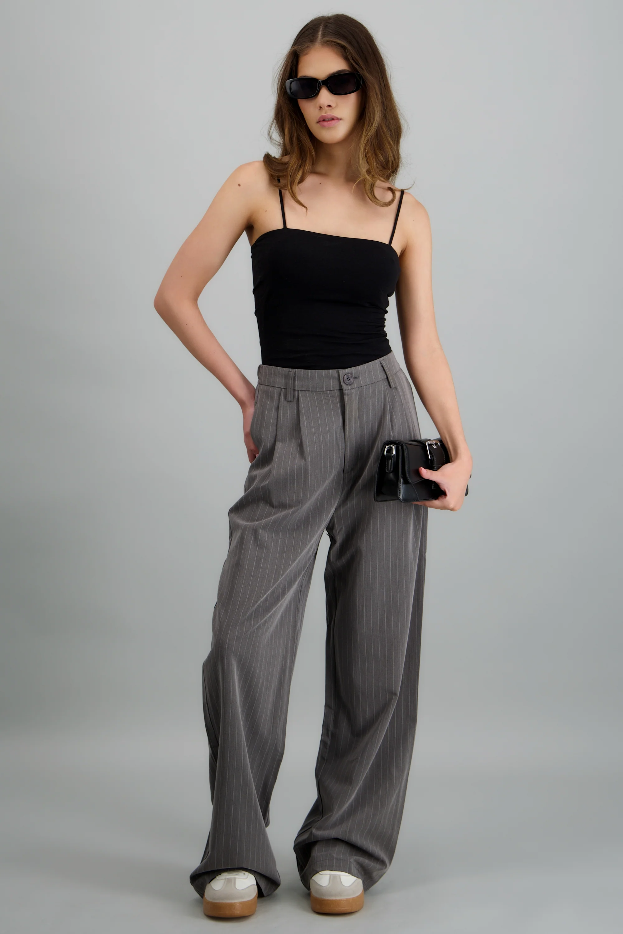 Pantalon amplio sastre rayas - Image 4