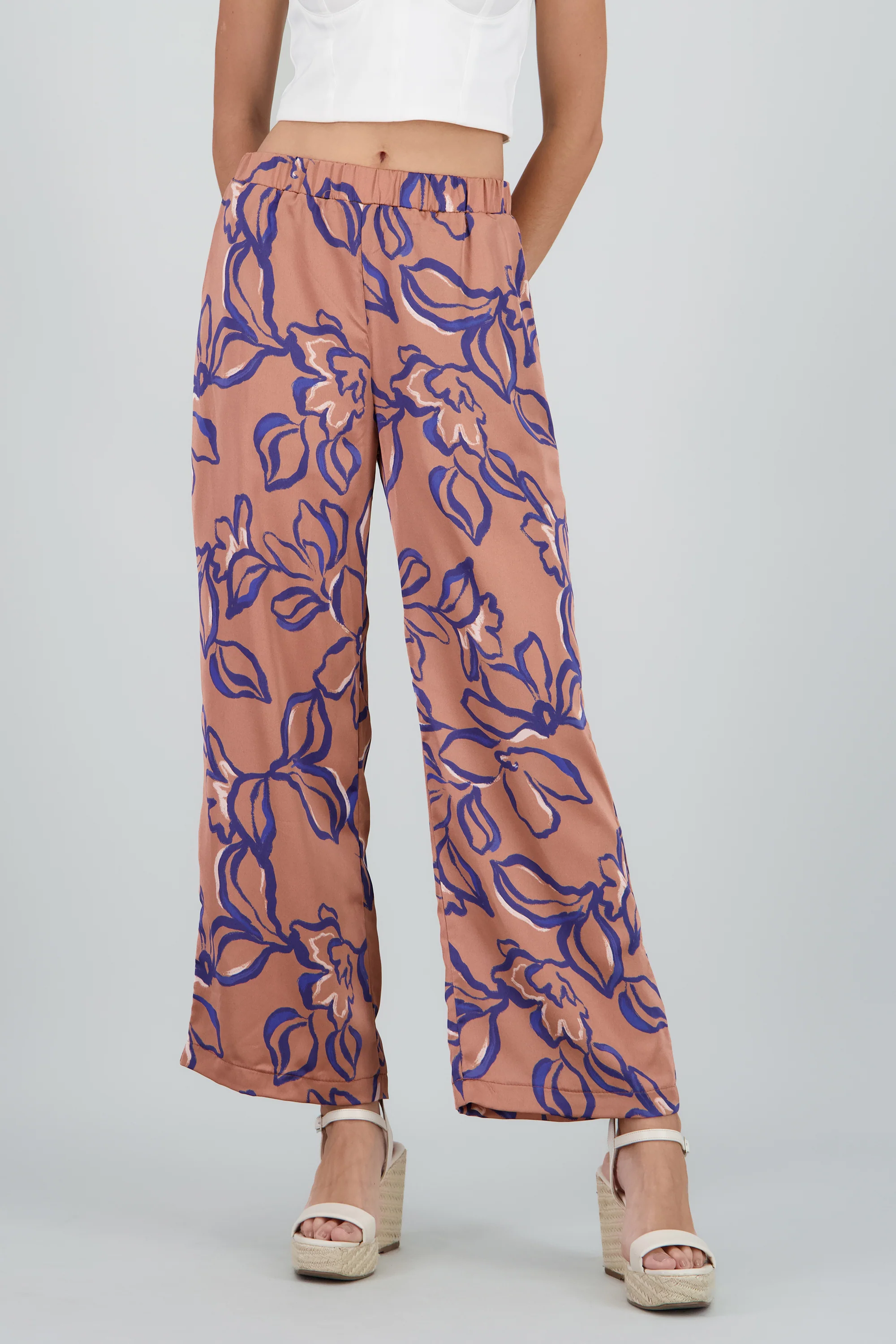 Pantalon amplio satinado - Image 2