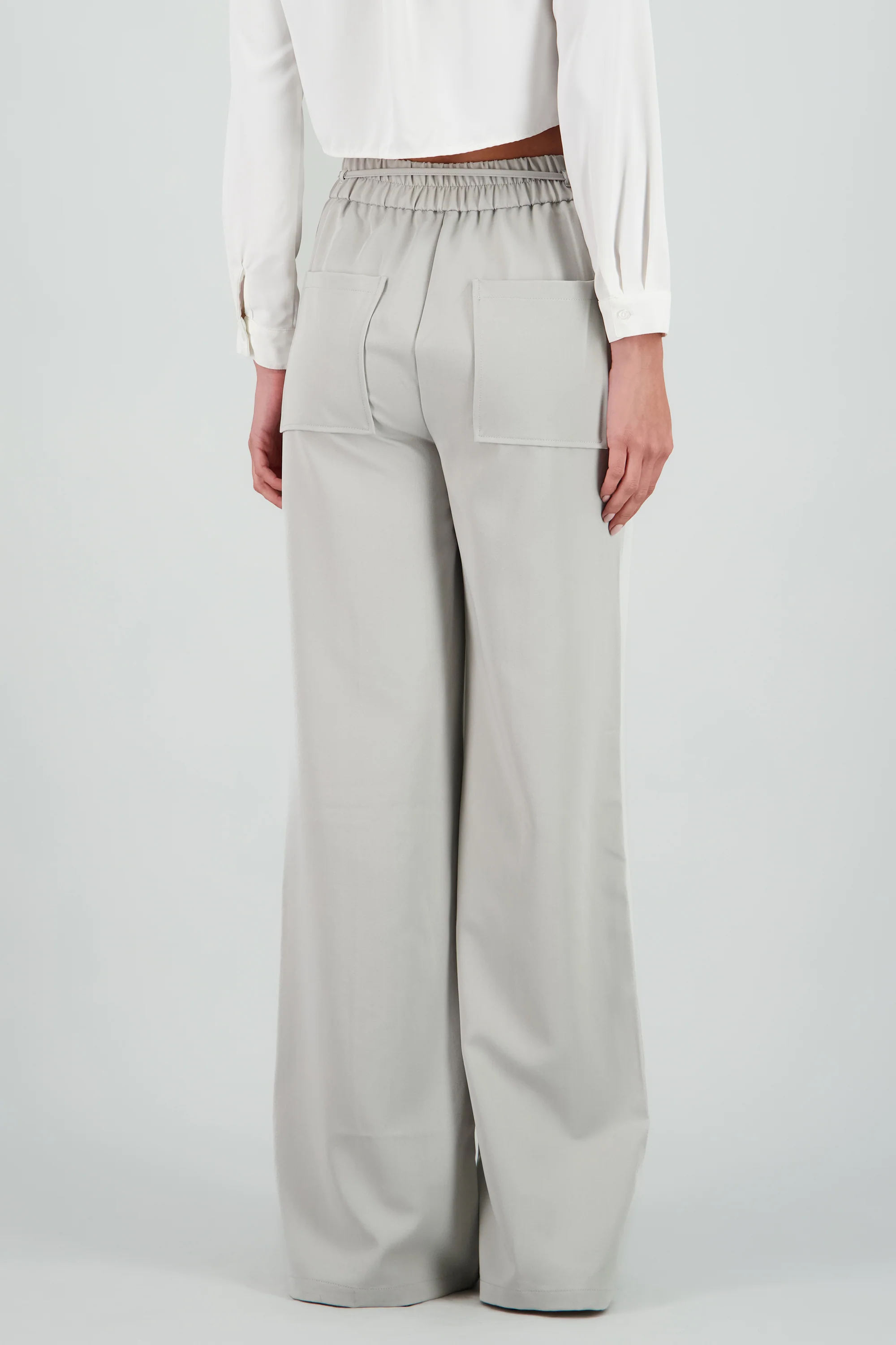 Pantalón ancho pinzas detalle jareta - Image 4