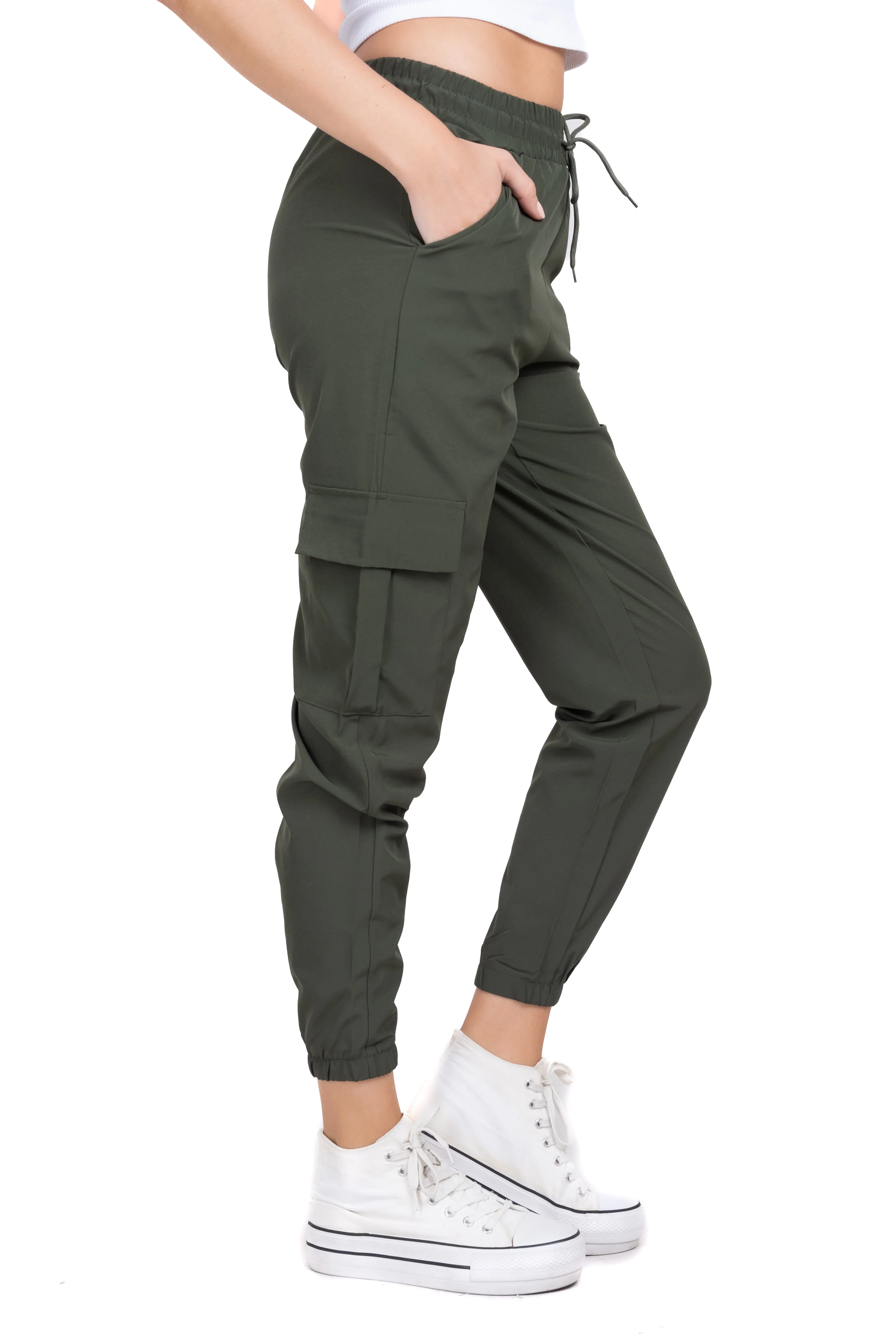 Pantalón Cargo Monocolor Bolsas - Image 3