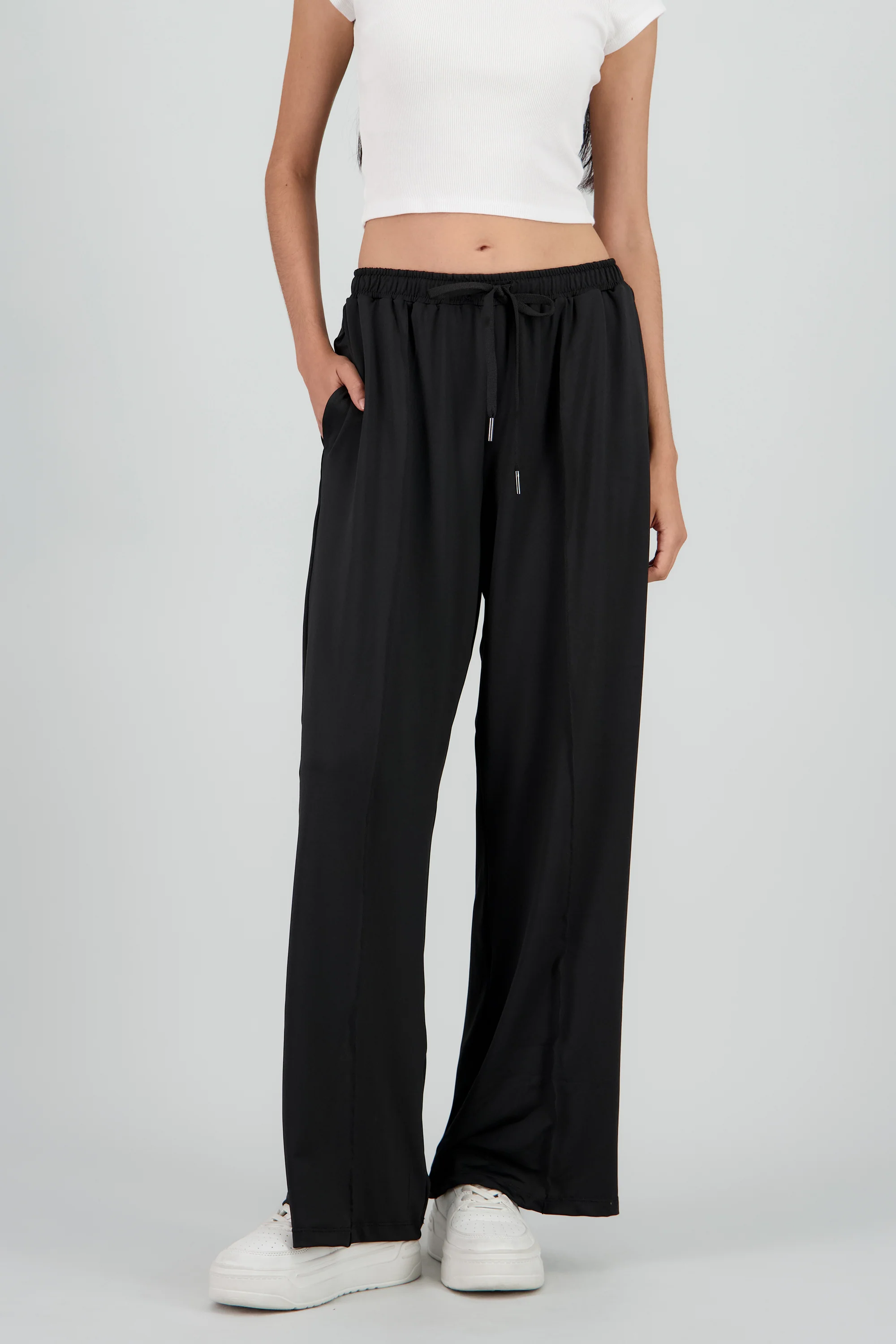 Pantalon con jareta amplio detalle costuras - Image 2