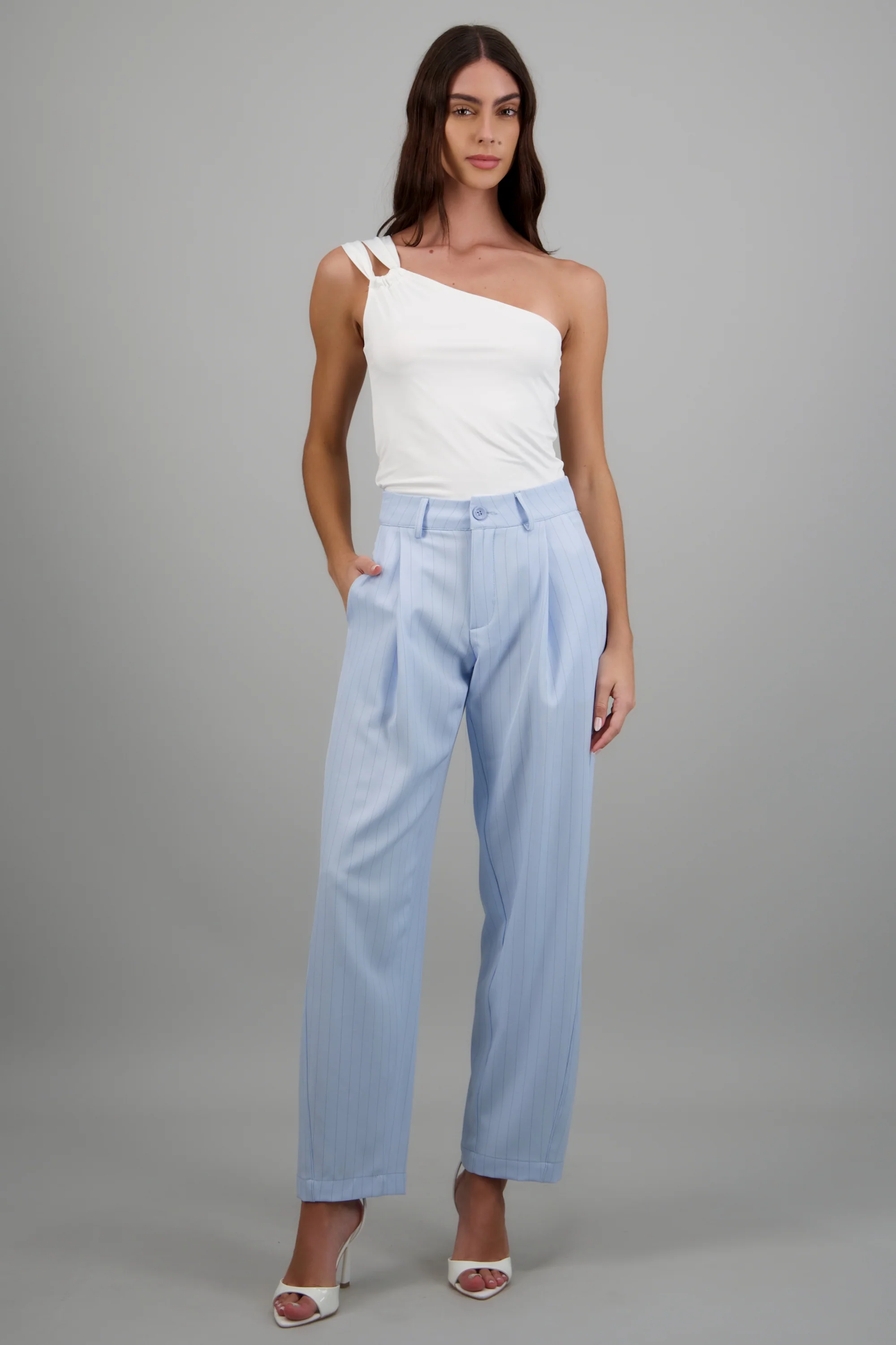 Pantalon de rayas con bolsas