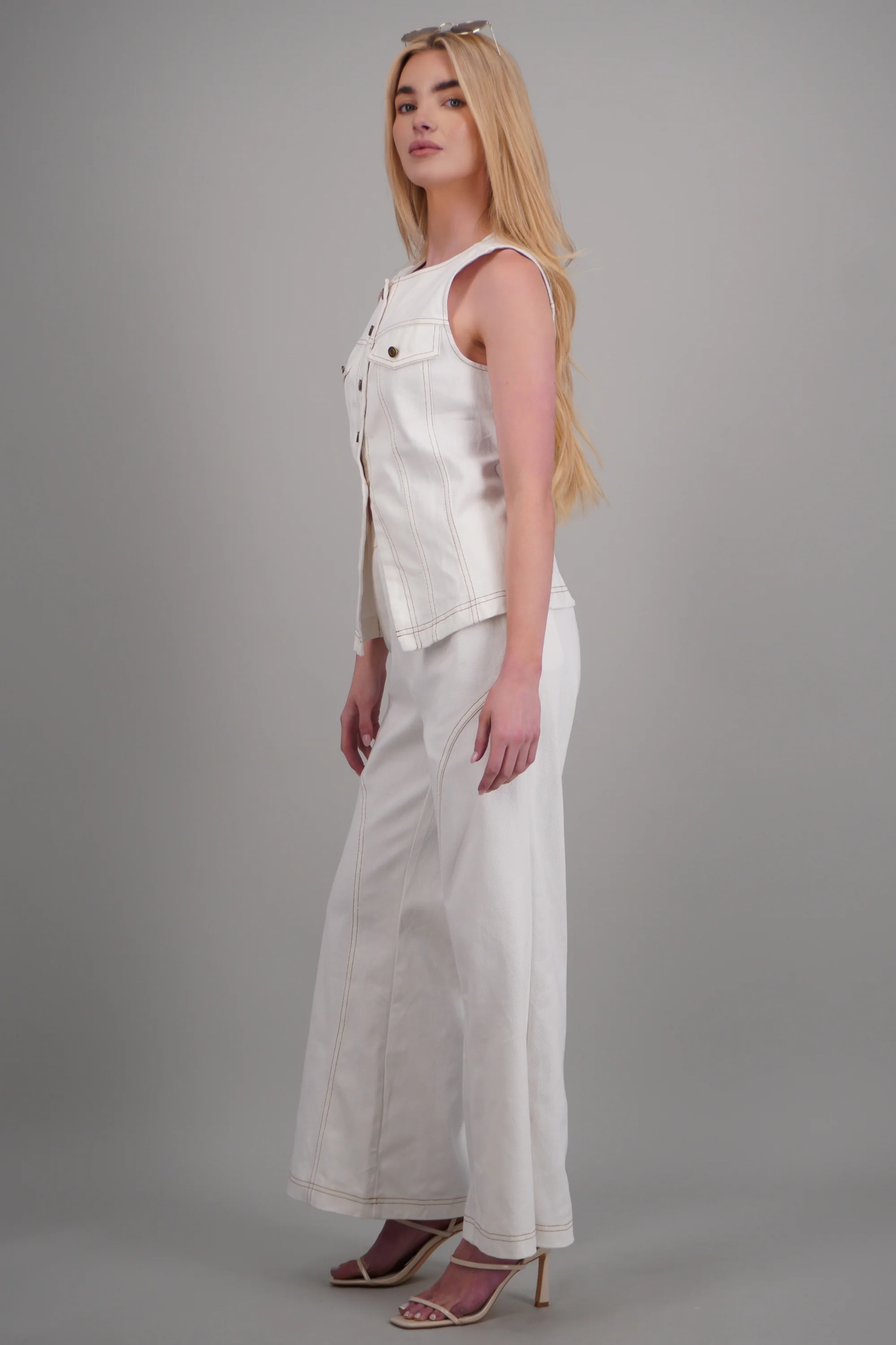 Pantalon denim contraste costuras - Image 3
