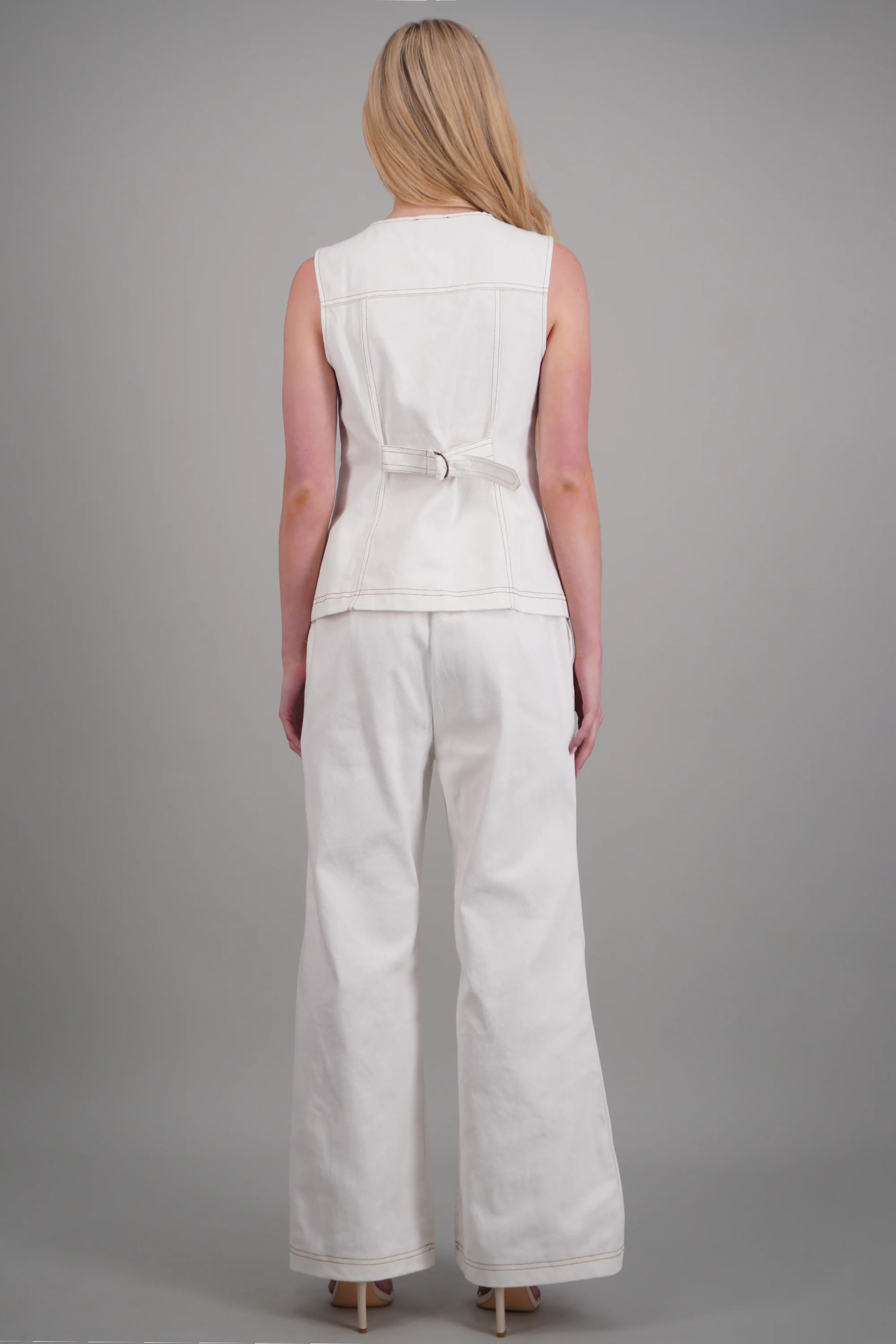 Pantalon denim contraste costuras - Image 4