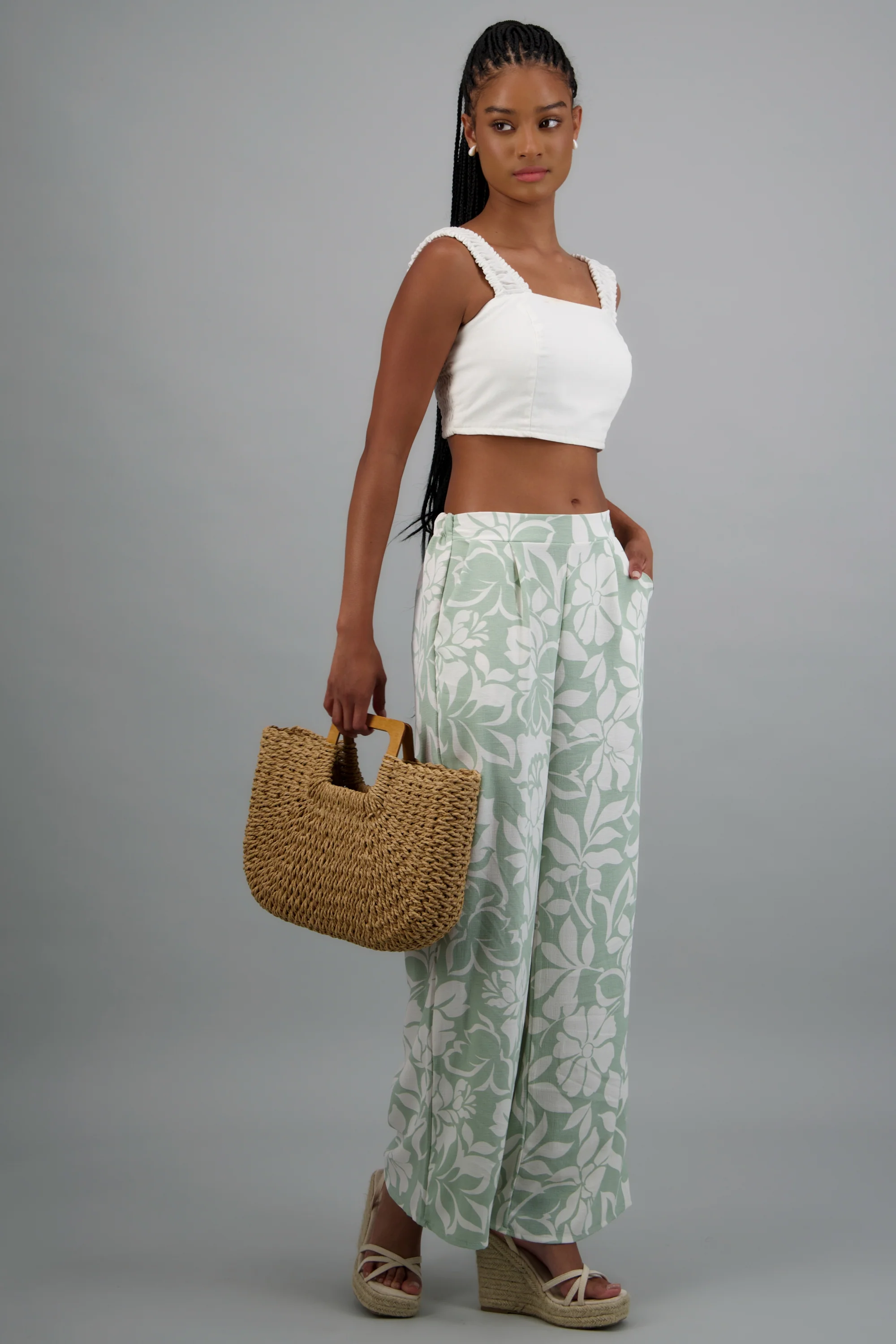 Pantalon detalle pinzas estampado - Image 2