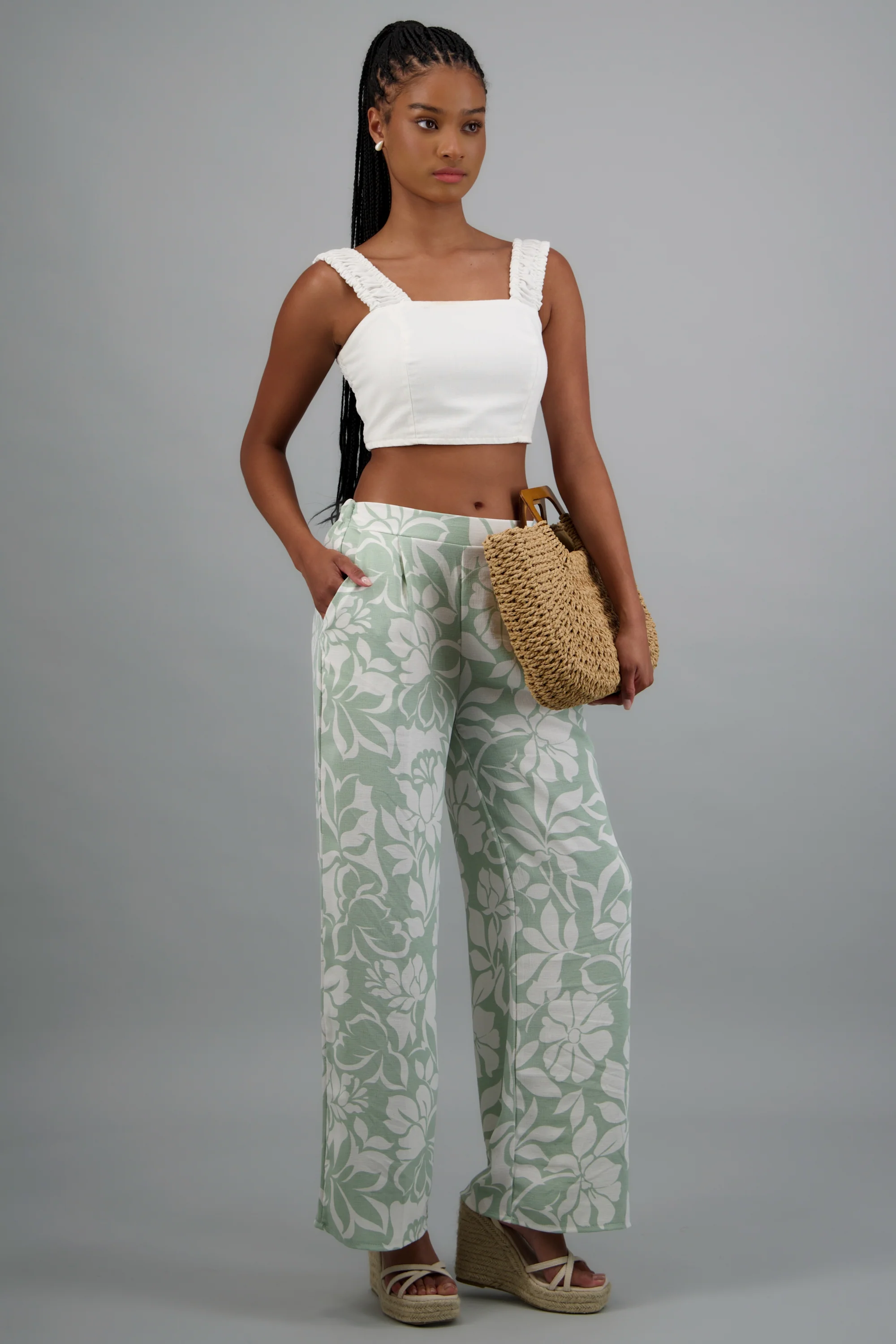 Pantalon detalle pinzas estampado - Image 3
