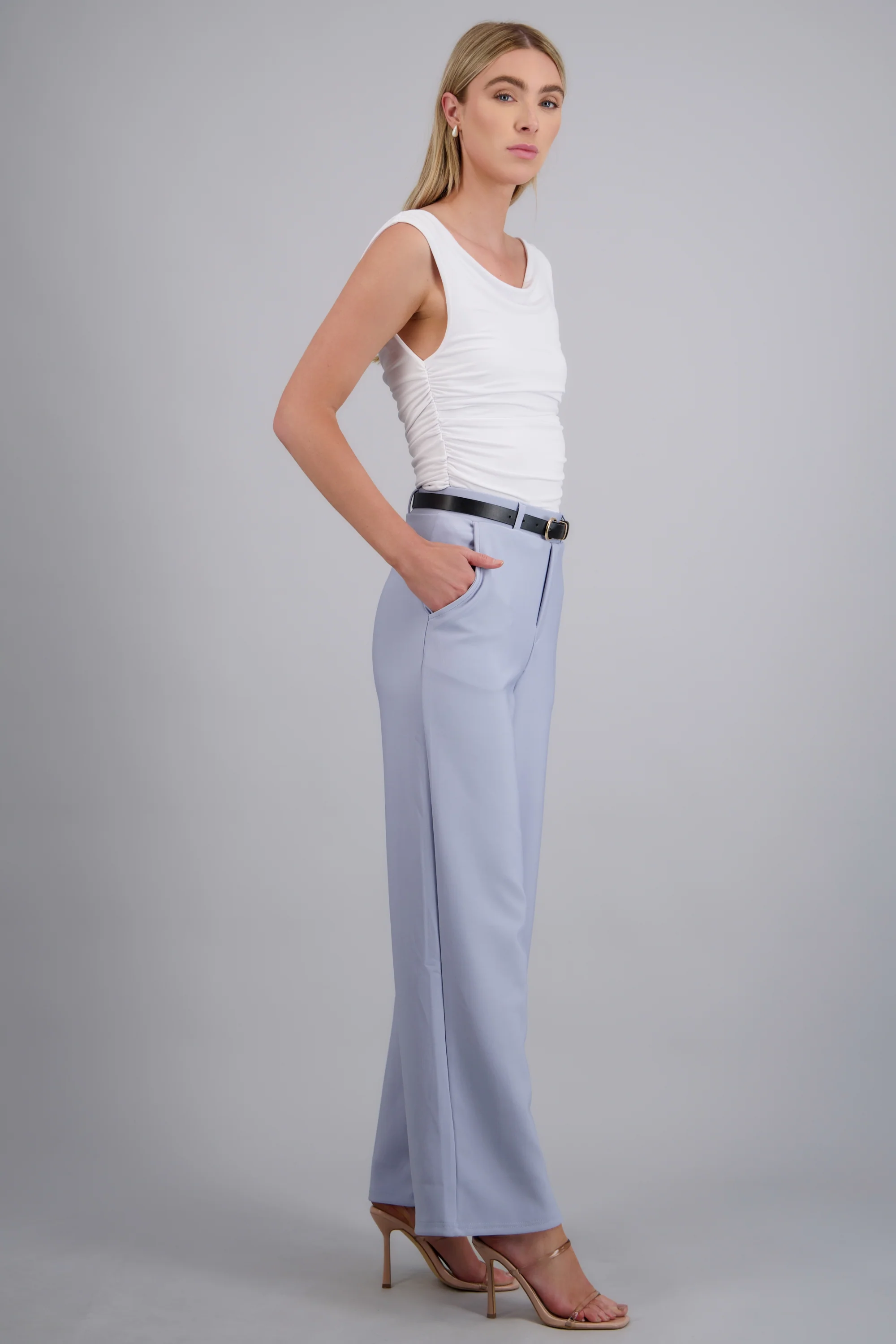Pantalon estilo recto con cinturon - Image 2