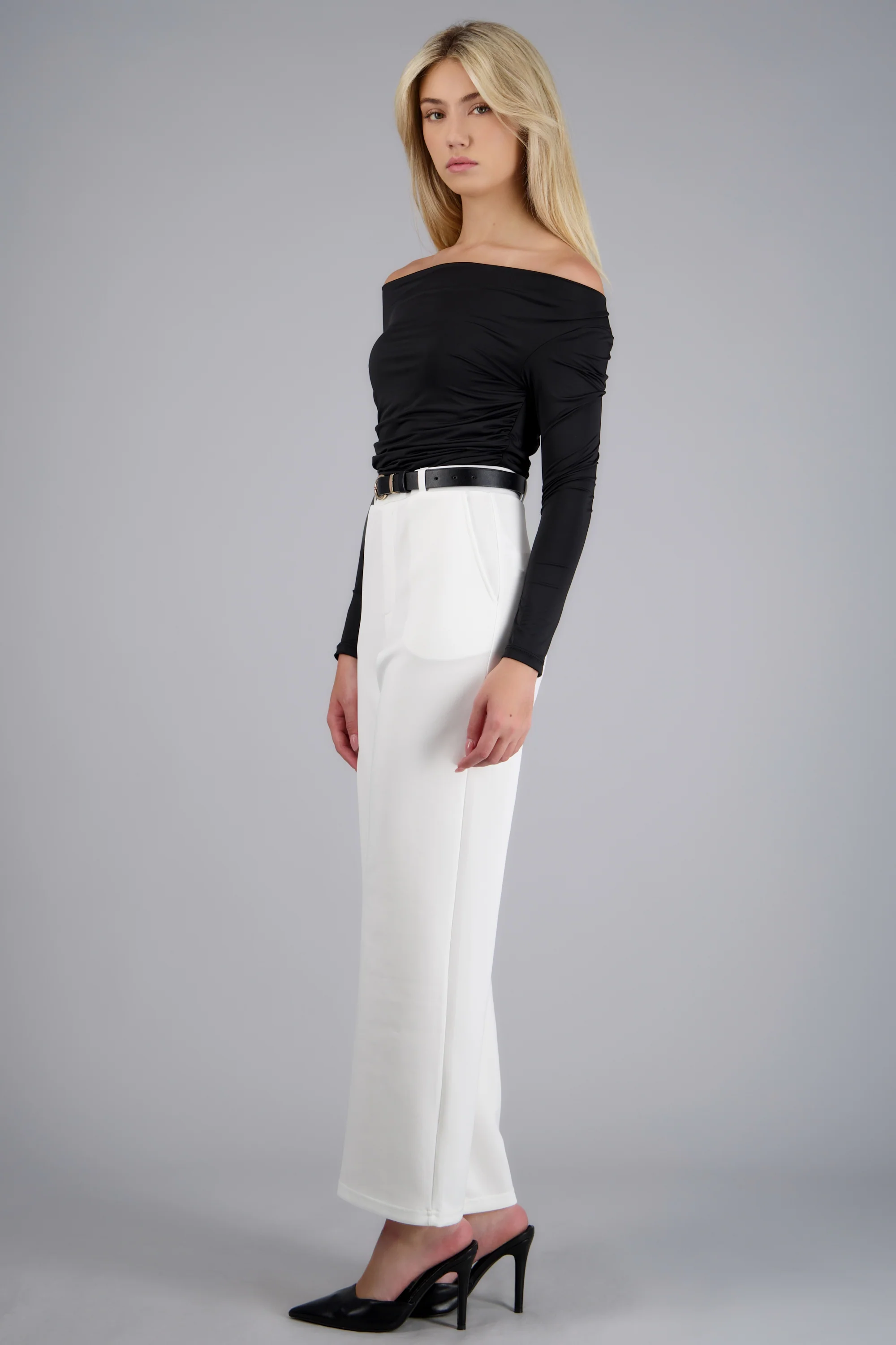 Pantalon estilo recto con cinturon - Image 2