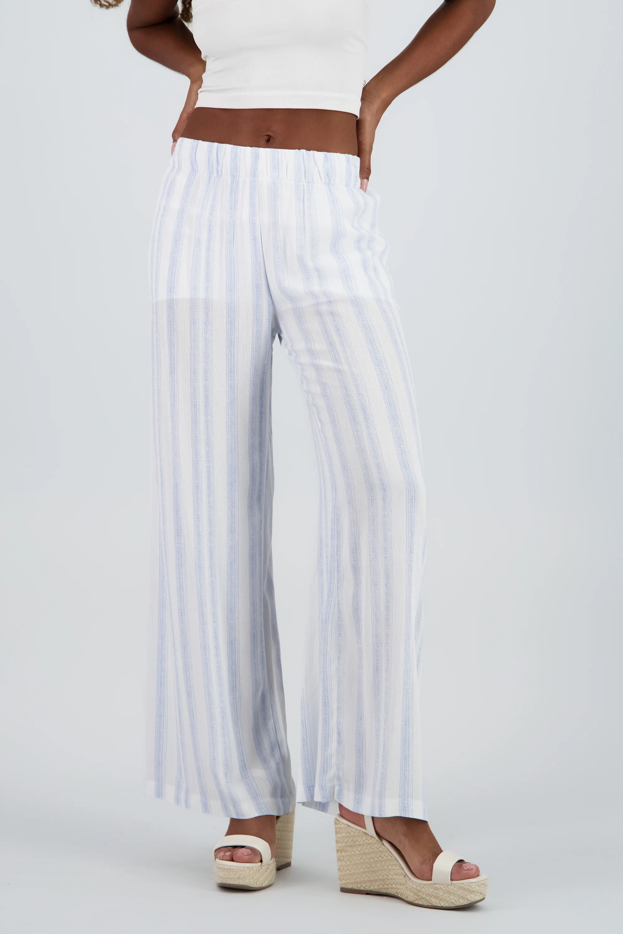 Pantalon fluido amplio rayas - Image 2