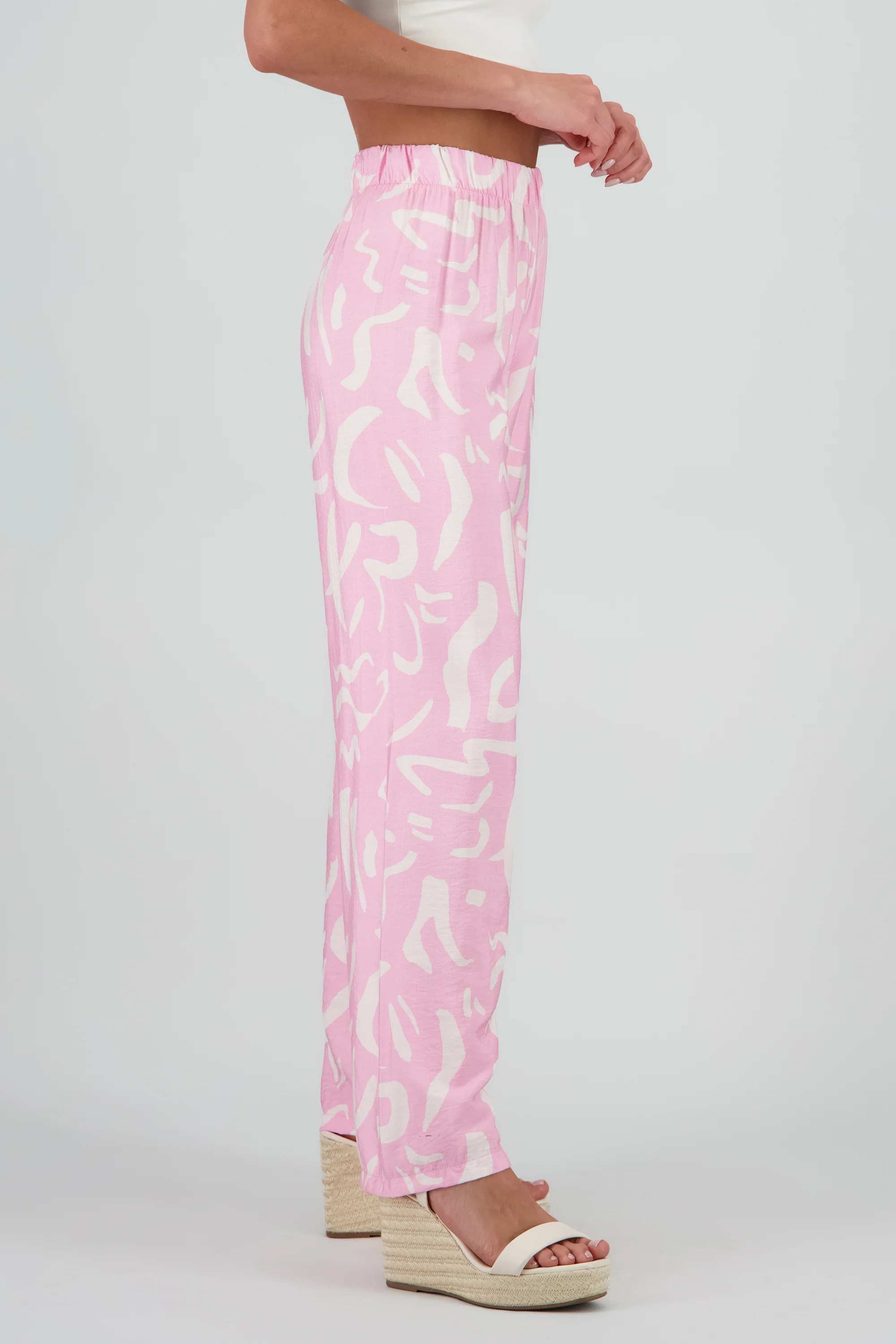 Pantalon fluido detalle estampado - Image 3