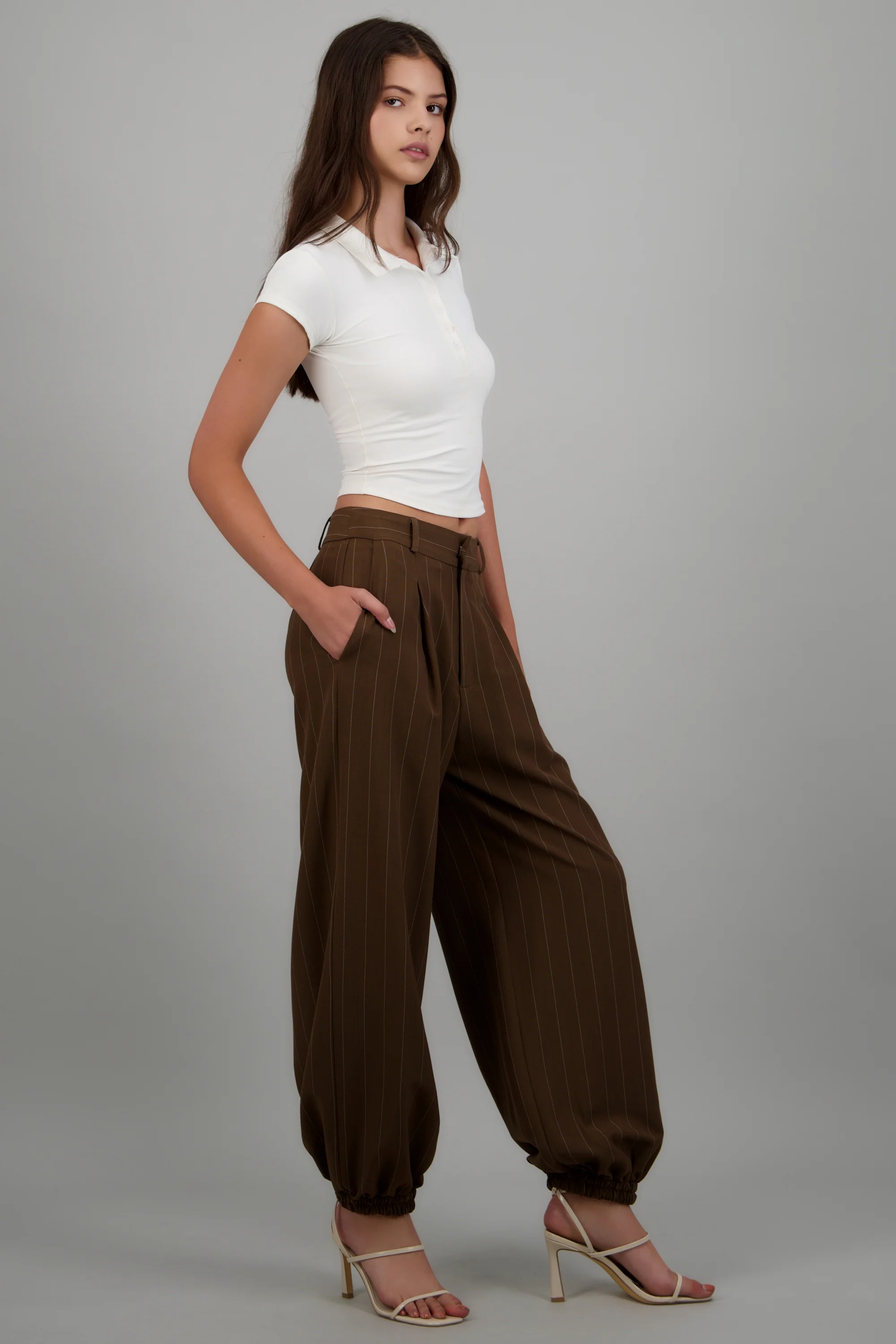 Pantalon globo de vestir rayas - Image 3