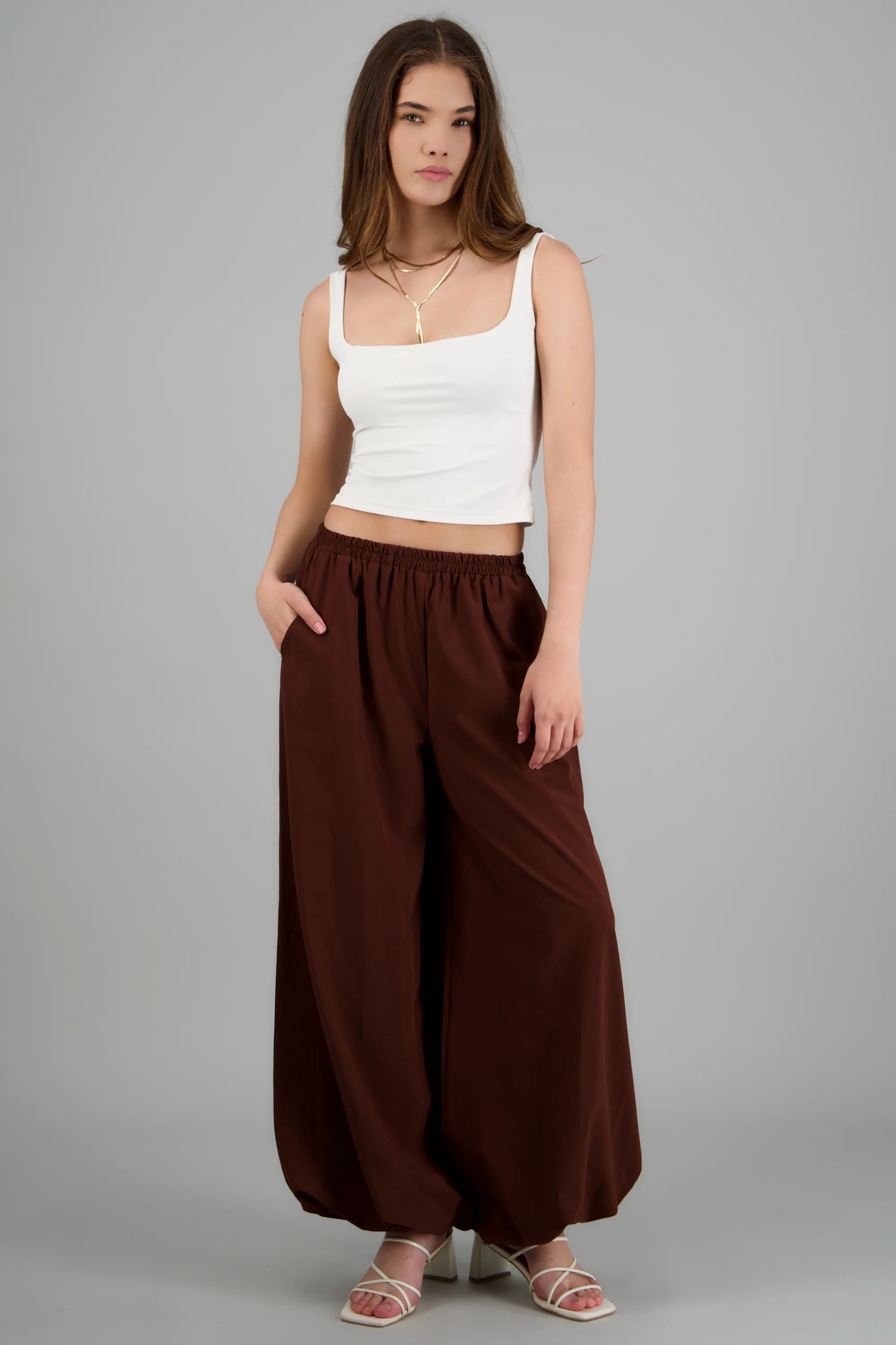 Pantalon globo liso
