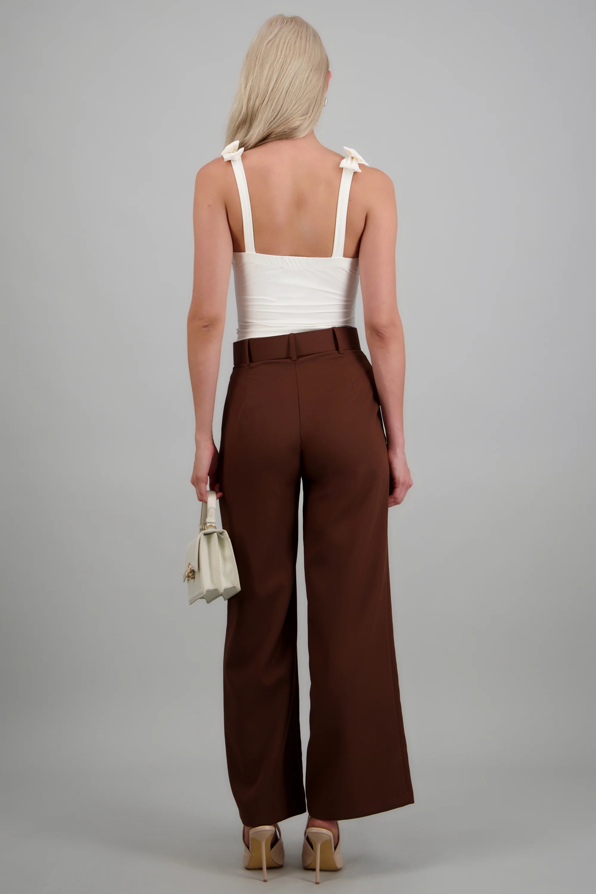 Pantalón liso cinturón - Image 2