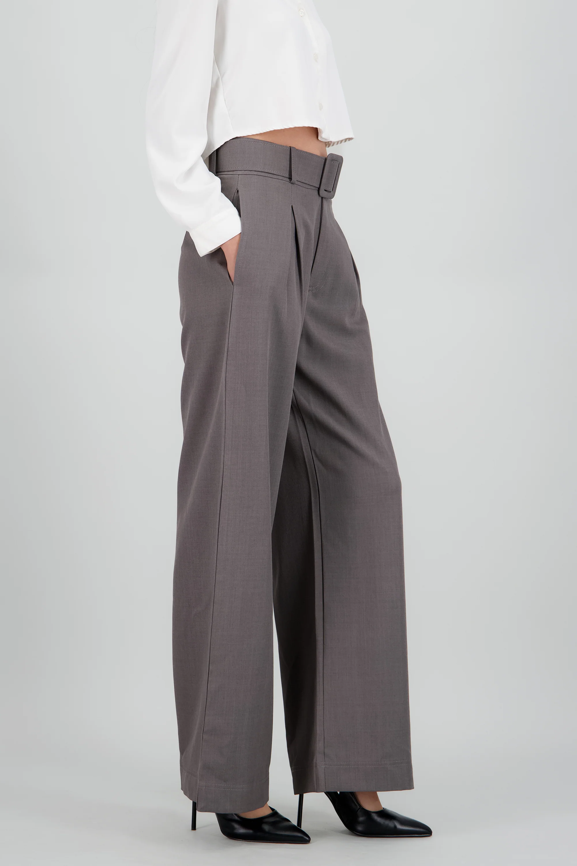 Pantalon pinzas detalle cinturon - Image 3