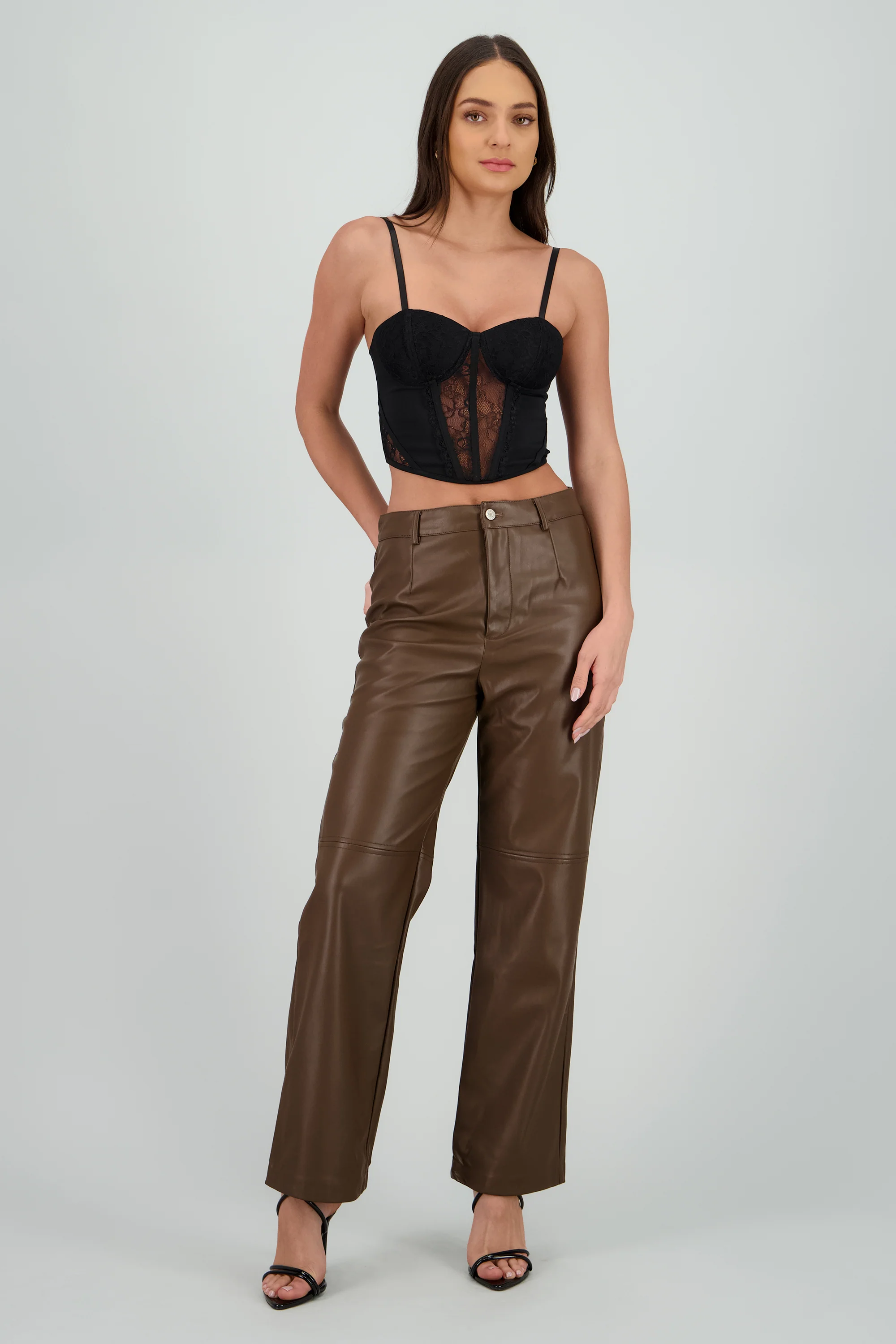 Pantalon pu liso