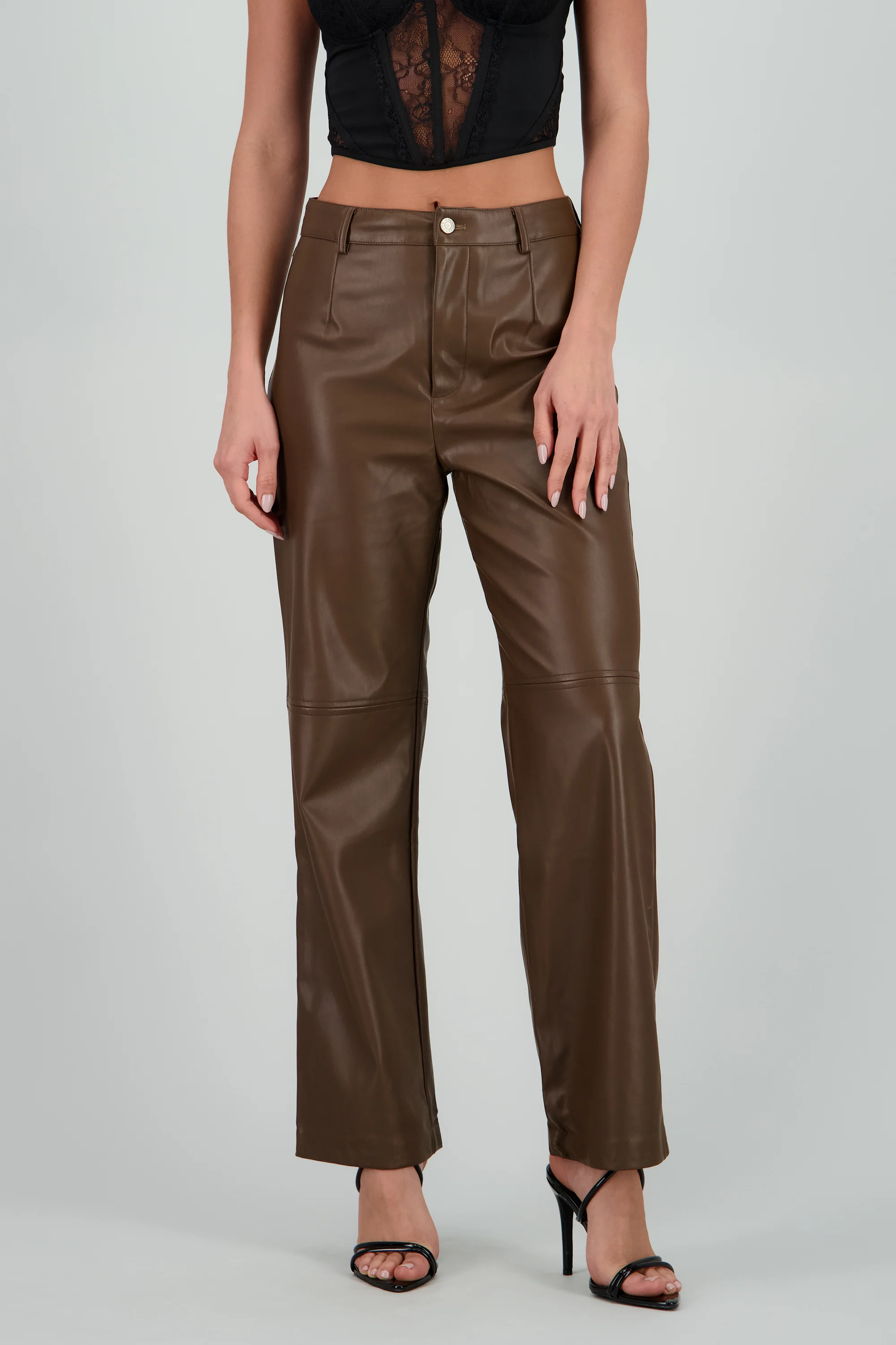 Pantalon pu liso - Image 2