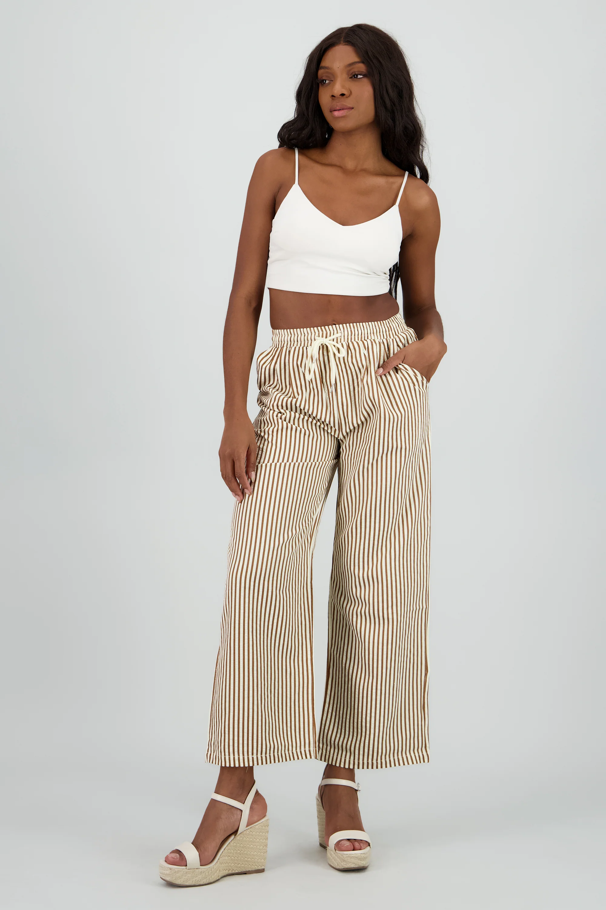 Pantalon rayas con jareta