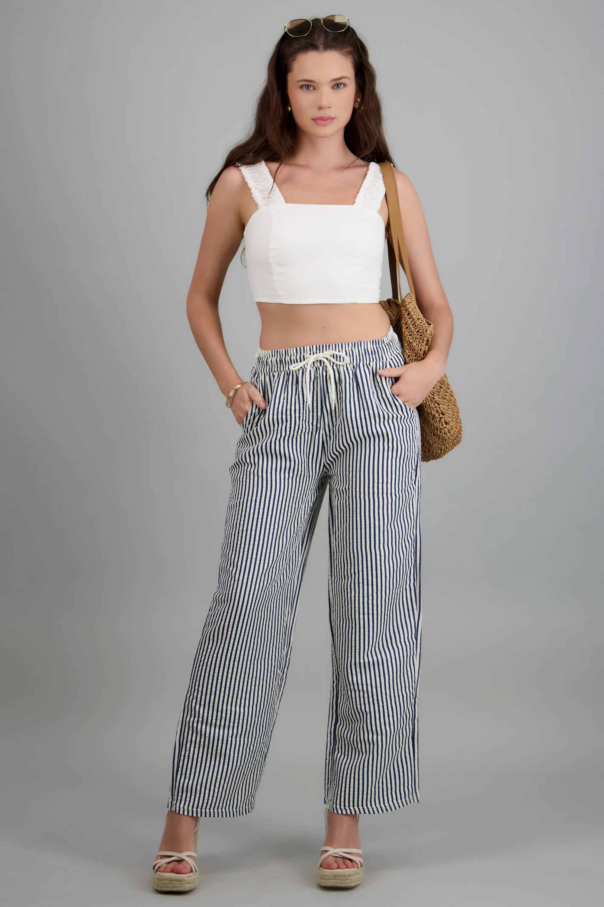 Pantalon rayas con jareta