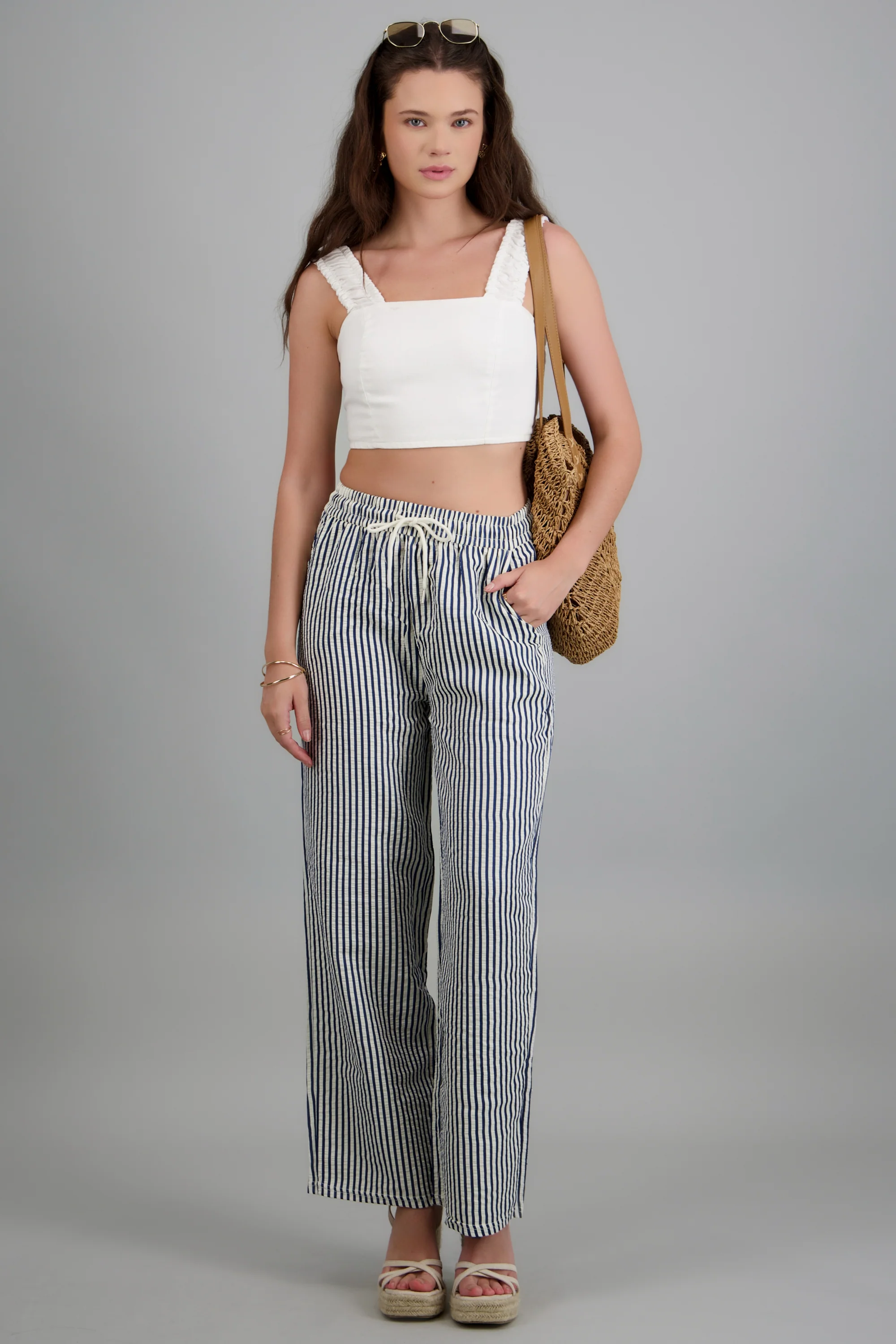 Pantalon rayas con jareta - Image 3
