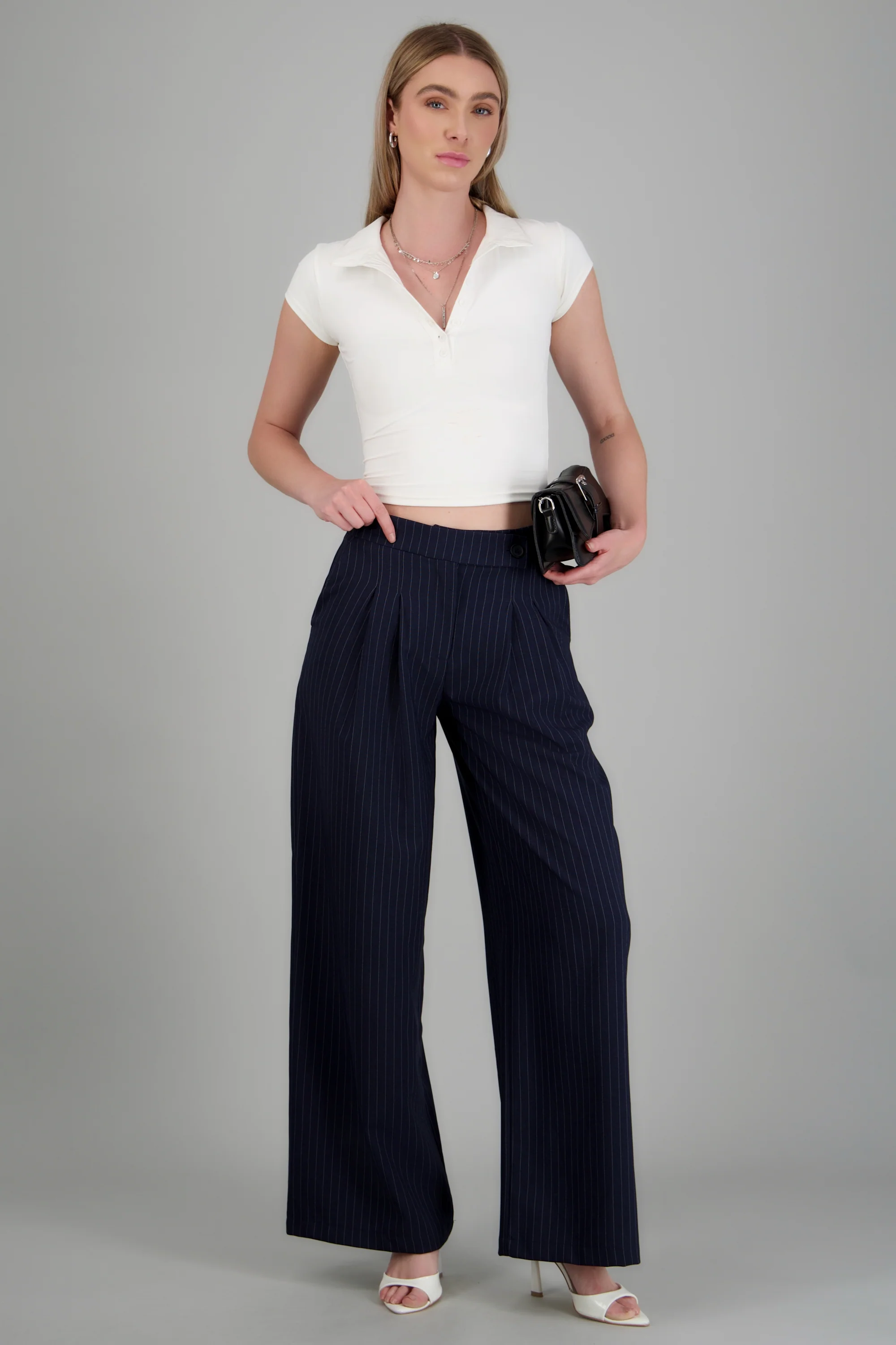 Pantalon rayas detalle pinzas - Image 2