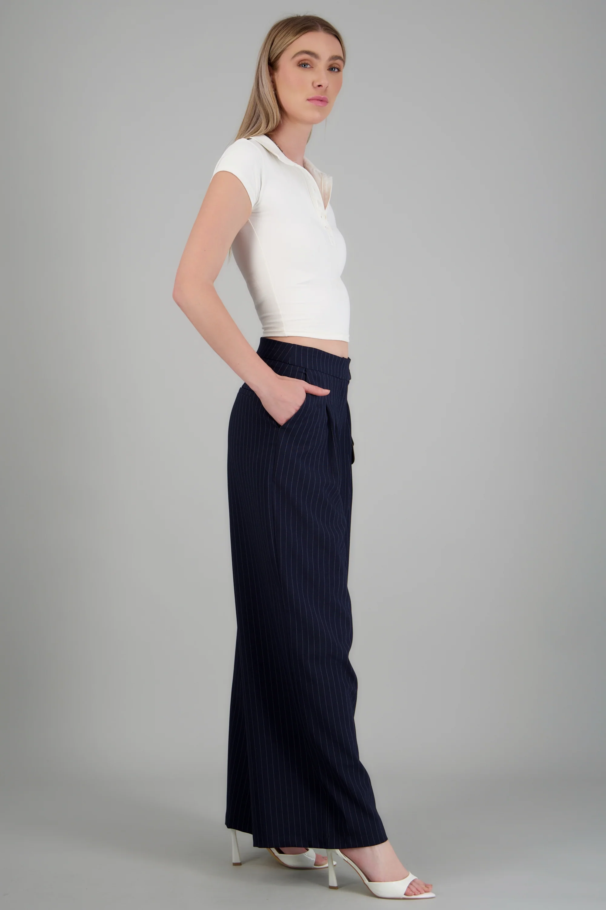 Pantalon rayas detalle pinzas - Image 3