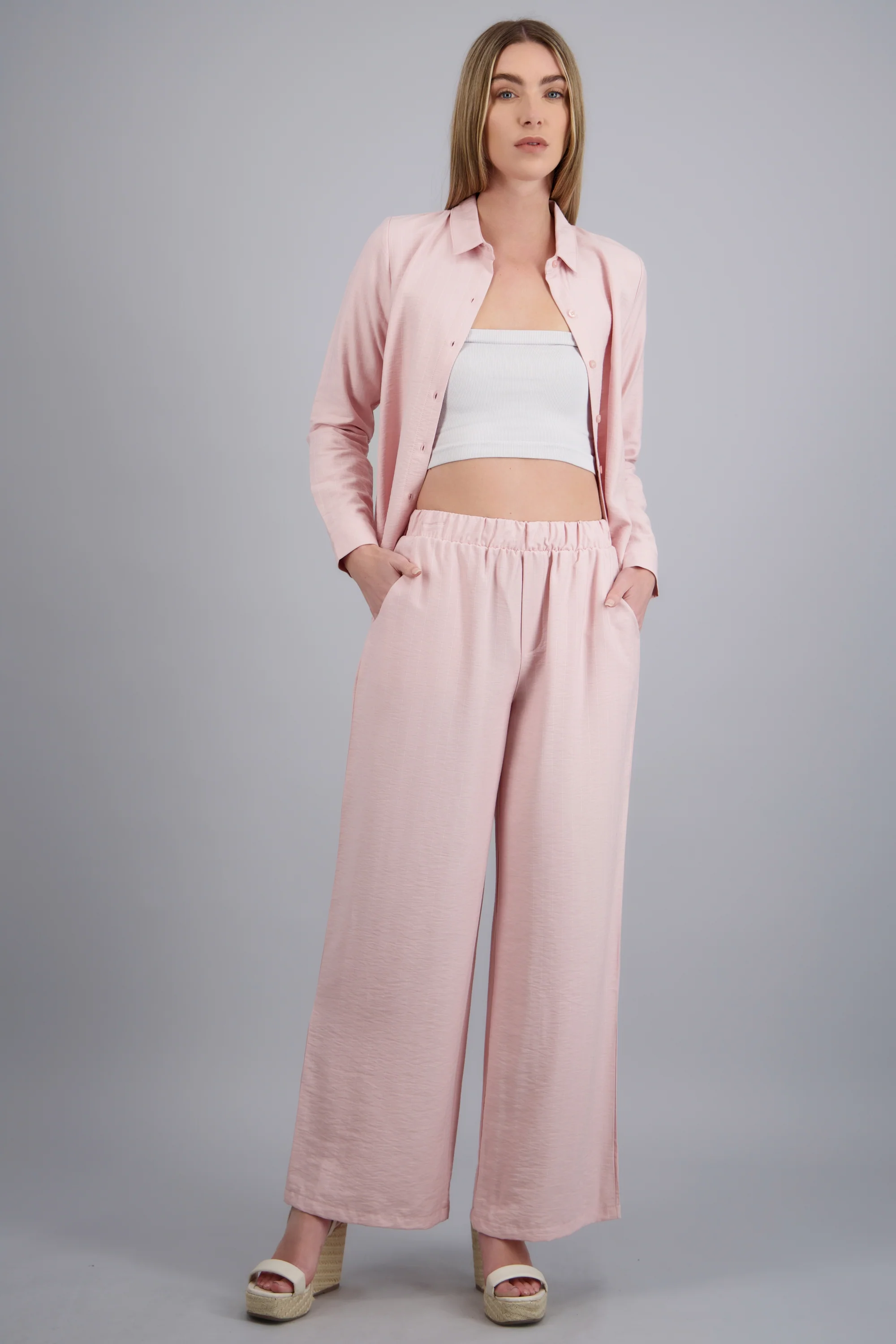 Pantalon recto con resorte