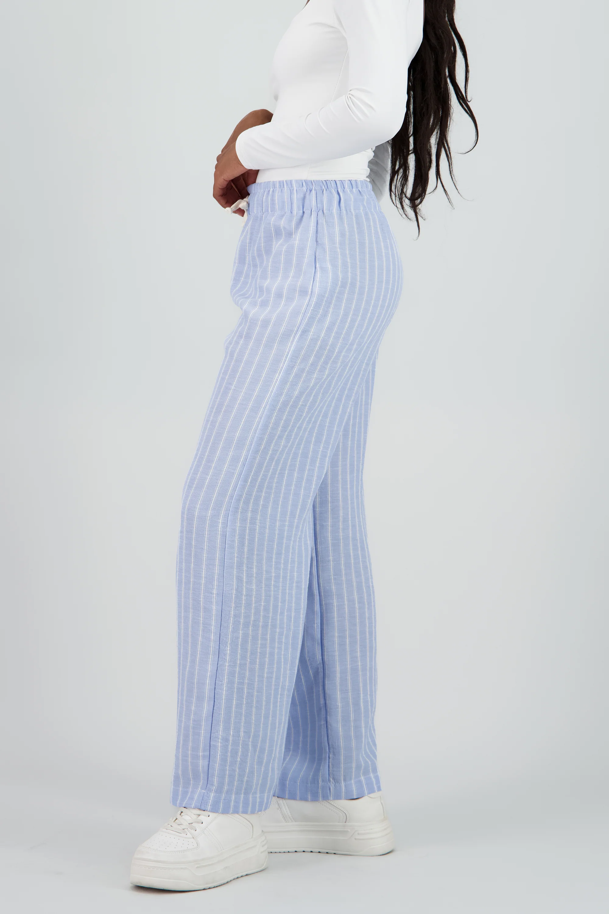 Pantalon recto de rayas con jareta - Image 3