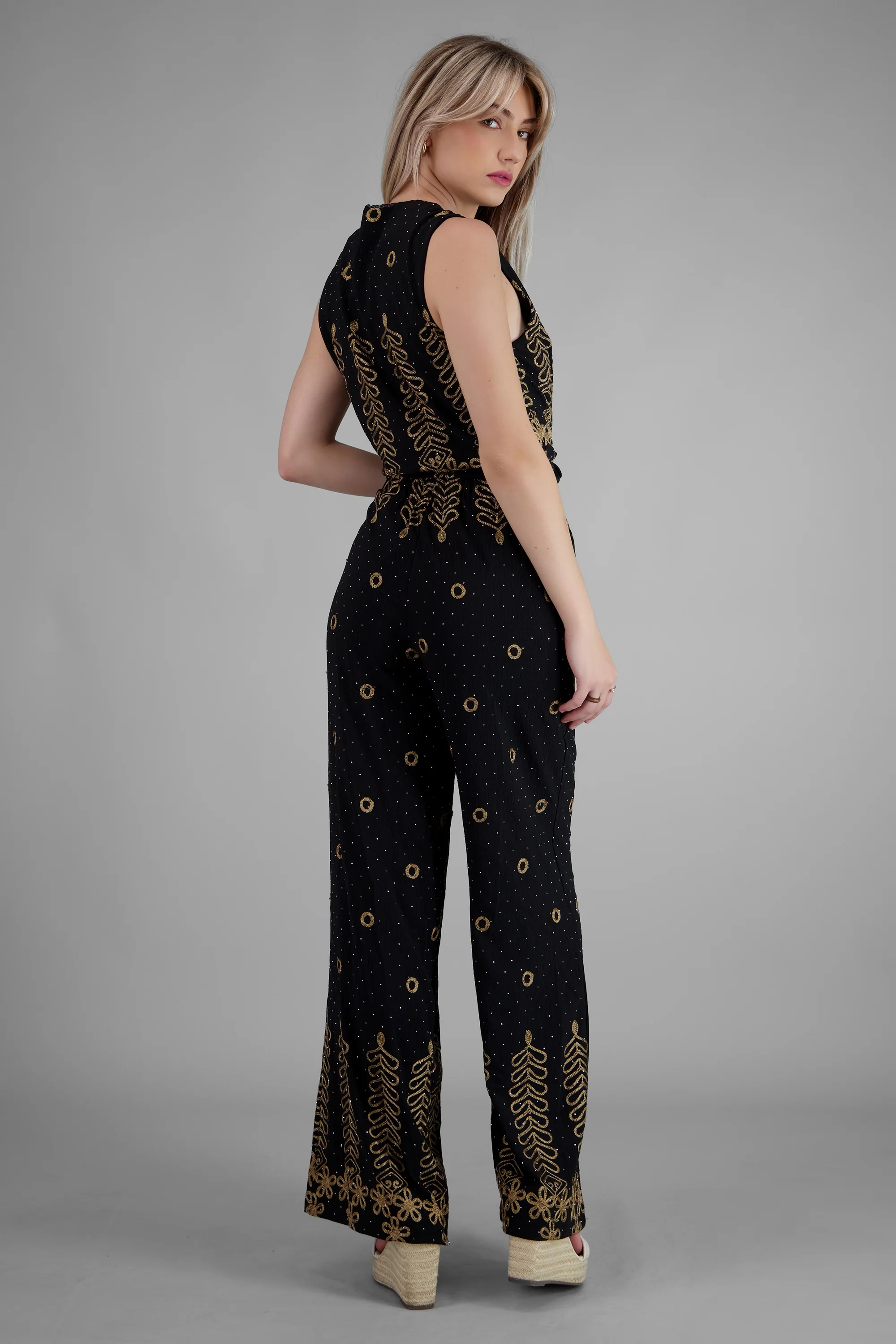 Pantalon recto detalle bordado - Image 4