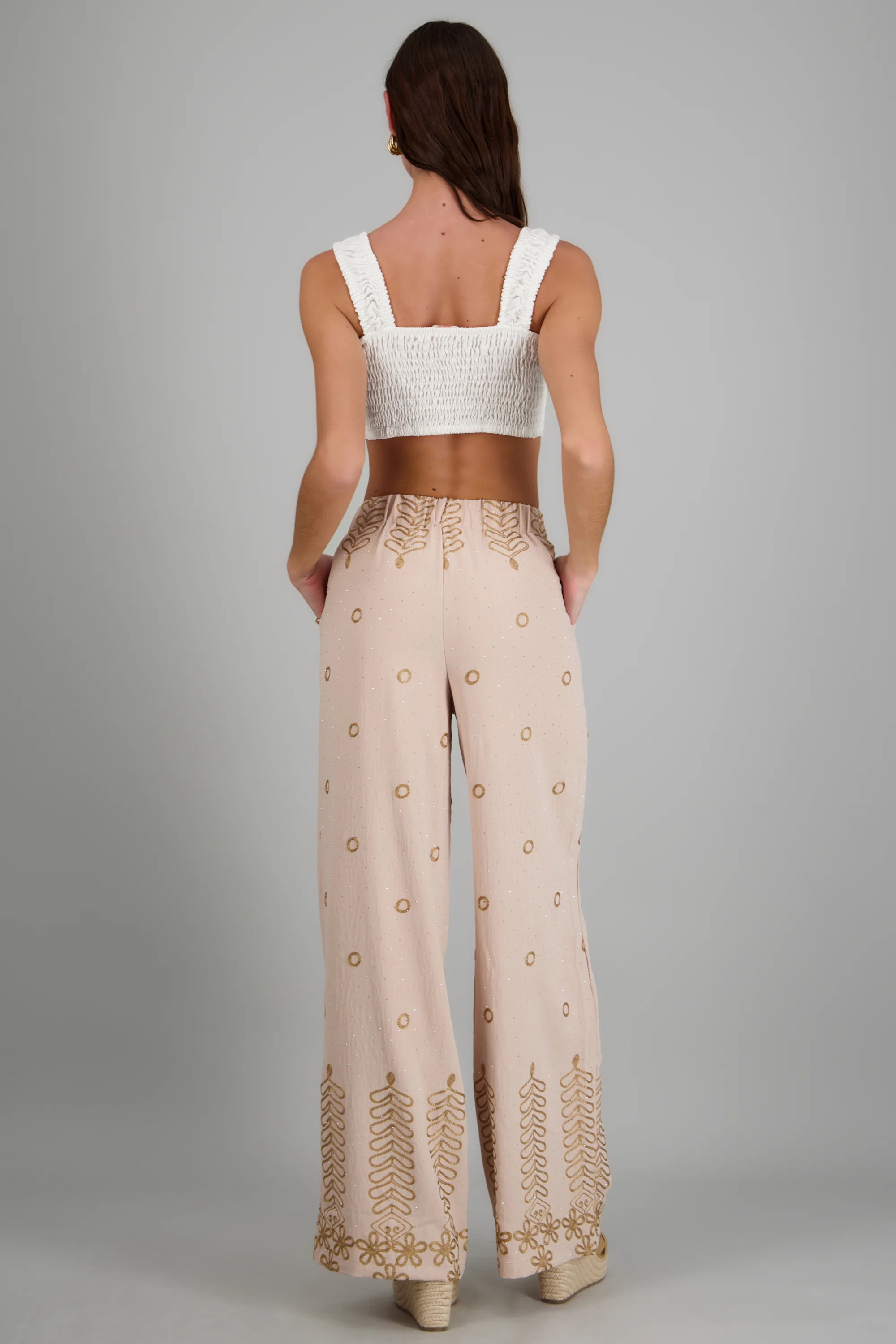 Pantalon recto detalle bordado - Image 4