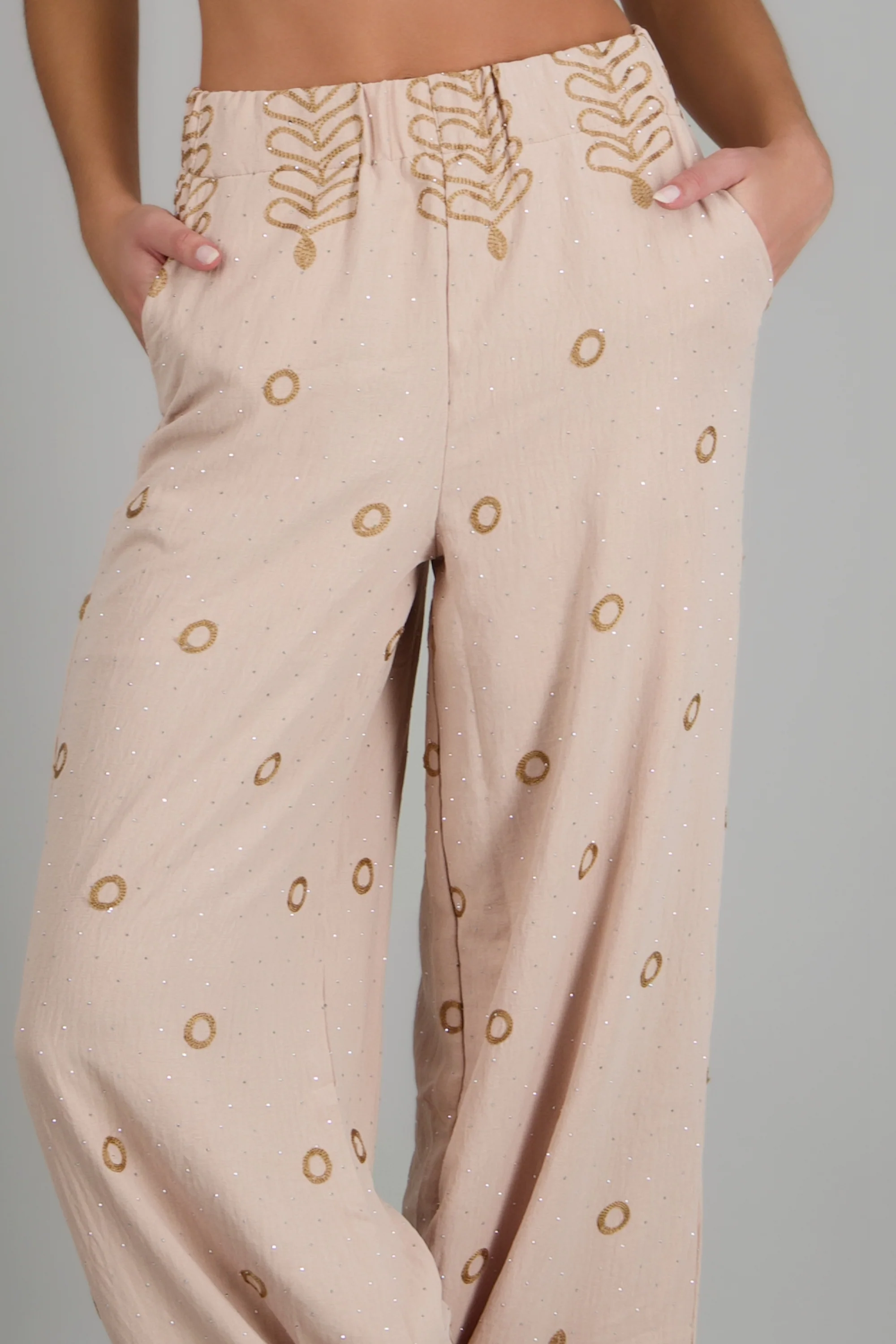 Pantalon recto detalle bordado - Image 5