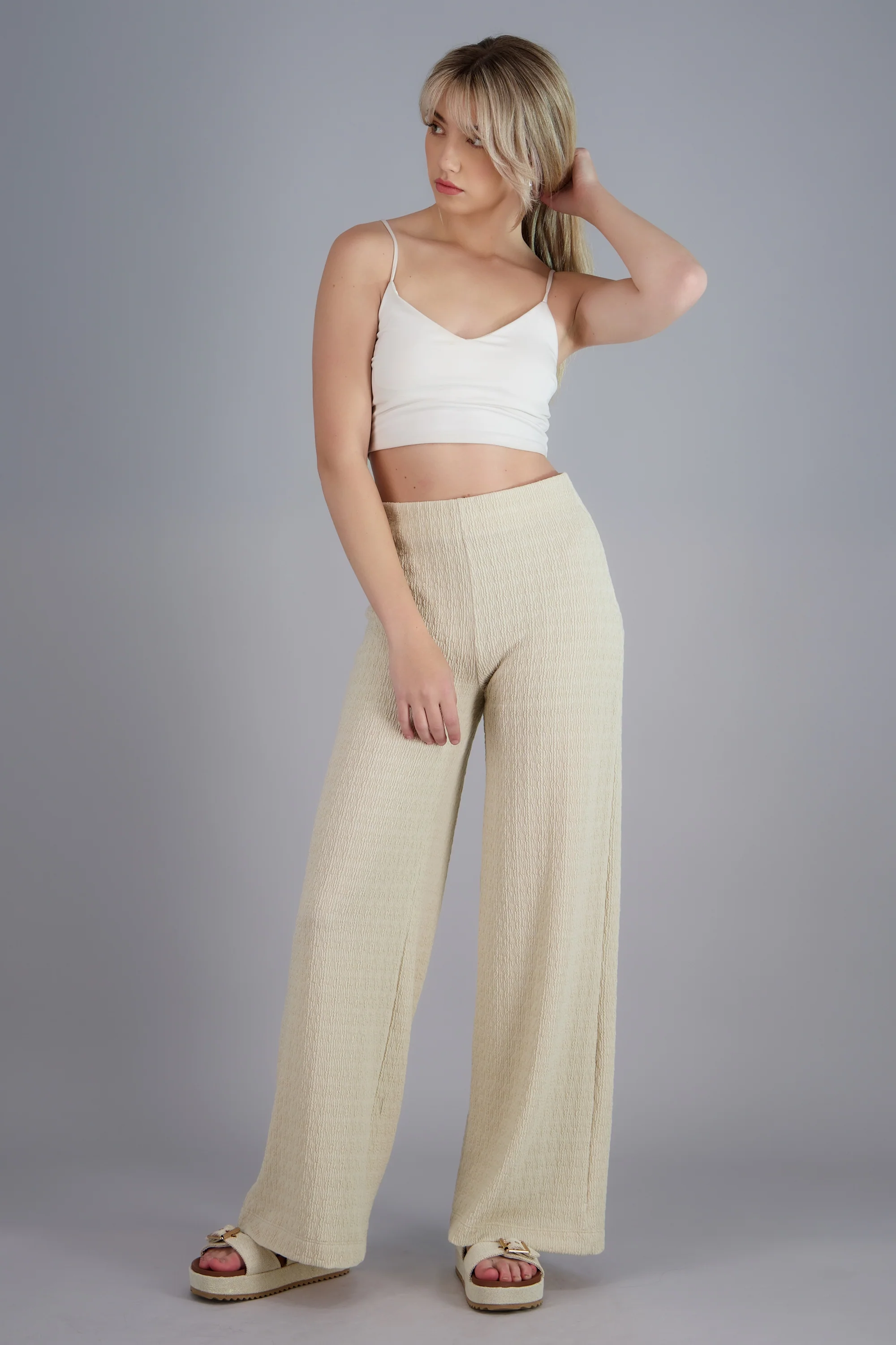 Pantalon recto detalle textura - Image 2