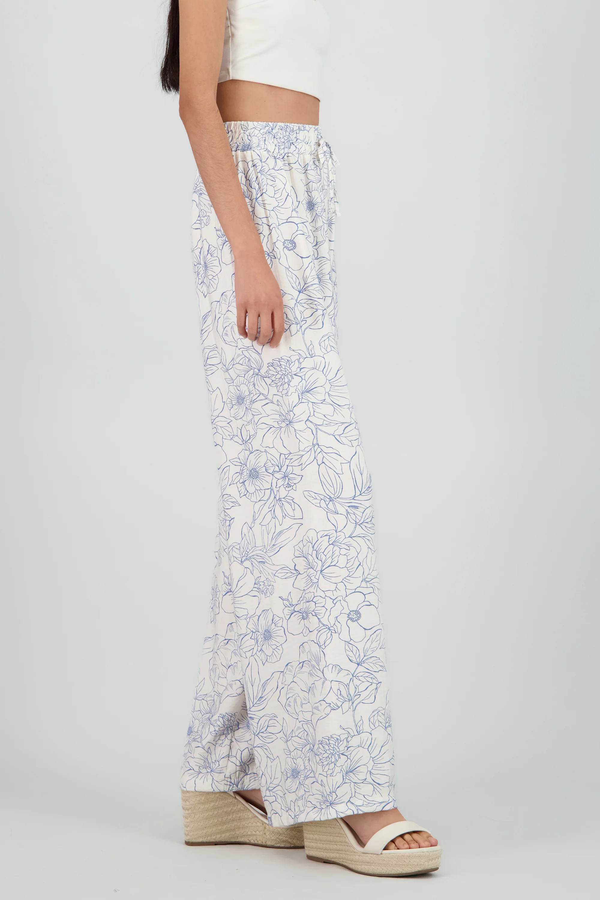 Pantalon recto estampado flores - Image 3