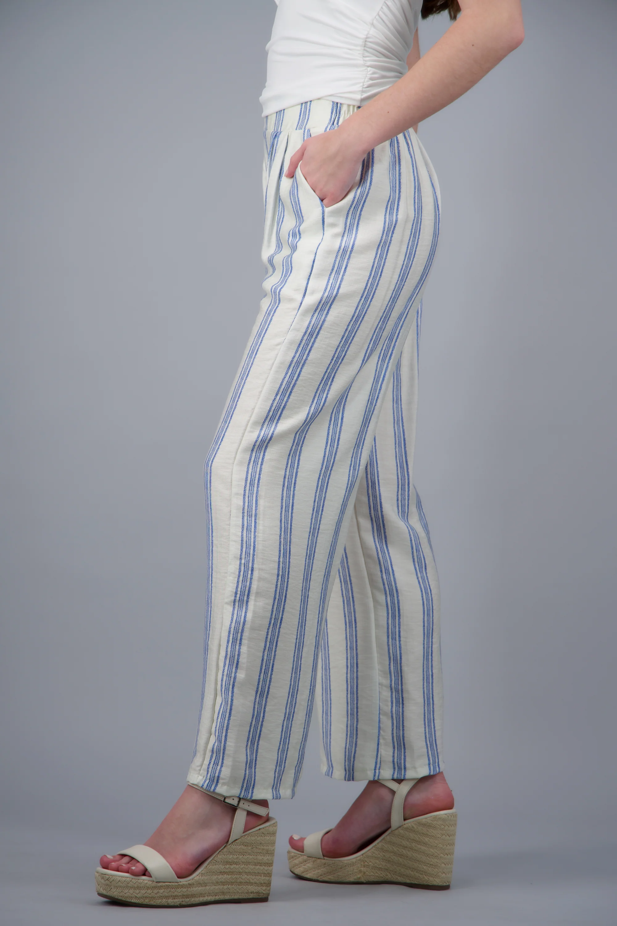 Pantalón recto estampado rayas - Image 3