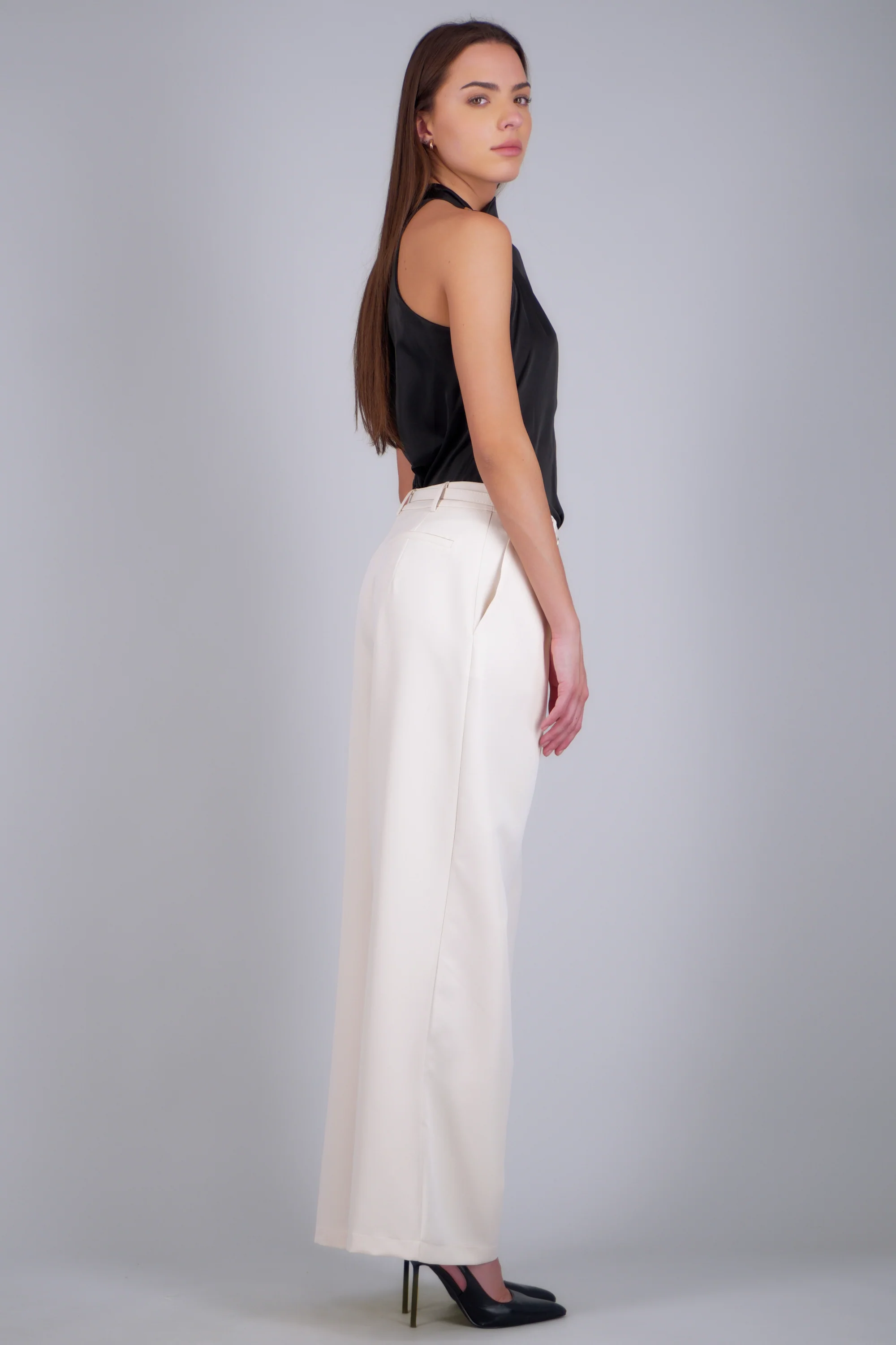Pantalon sastre wide leg cinto a tono - Image 2