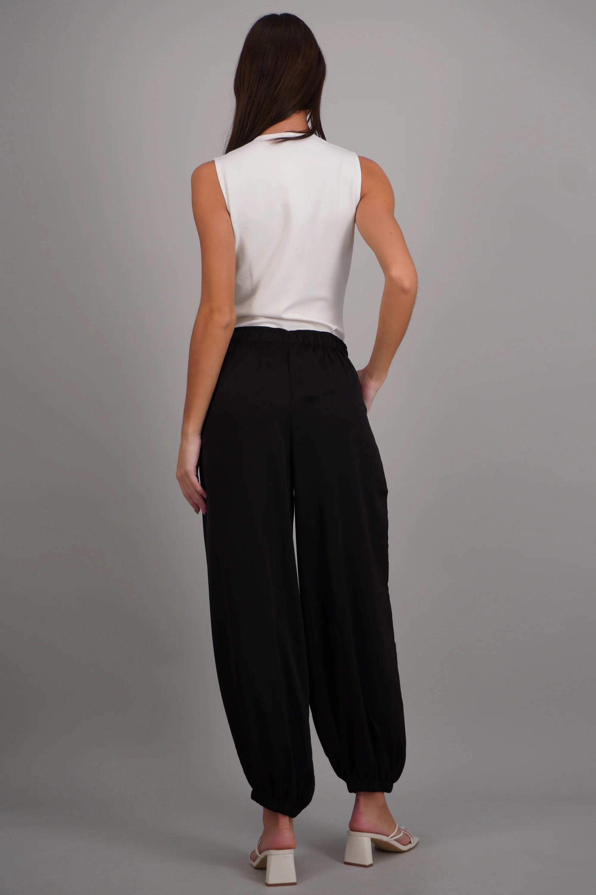 Pantalon satinado efecto globo - Image 4