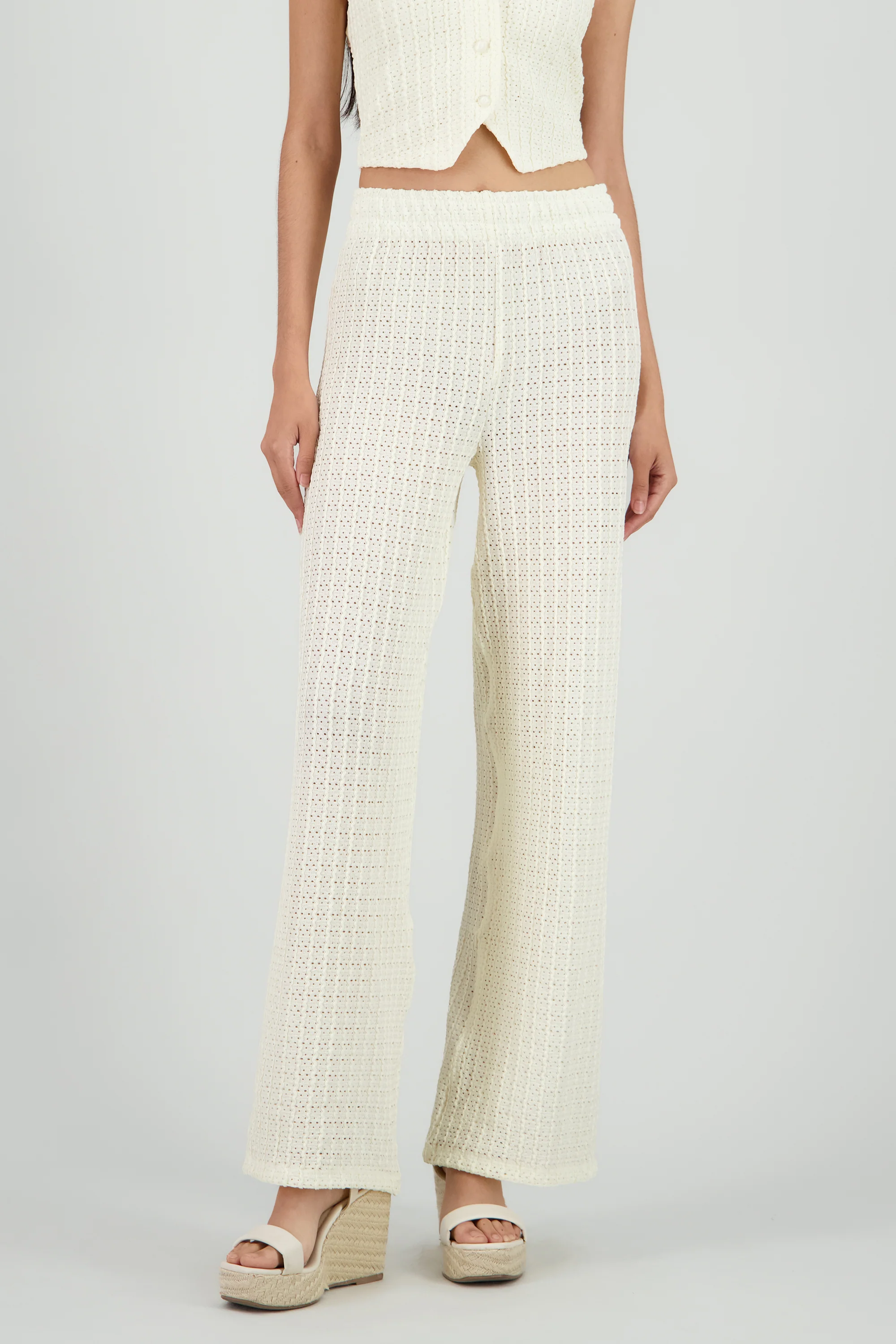 Pantalon textura recto resorte - Image 2