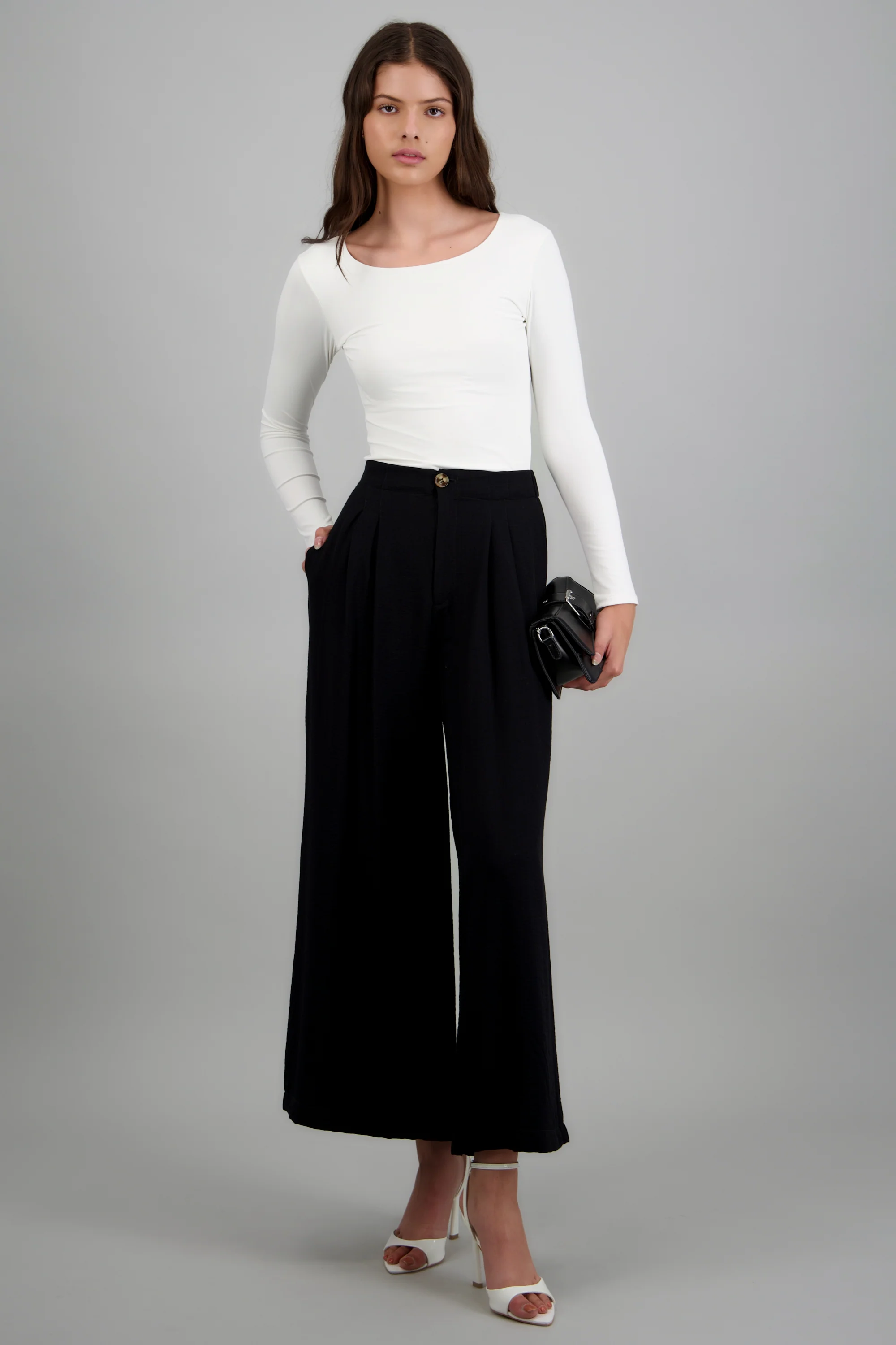Pantalon wide detalle pinzas - Image 3