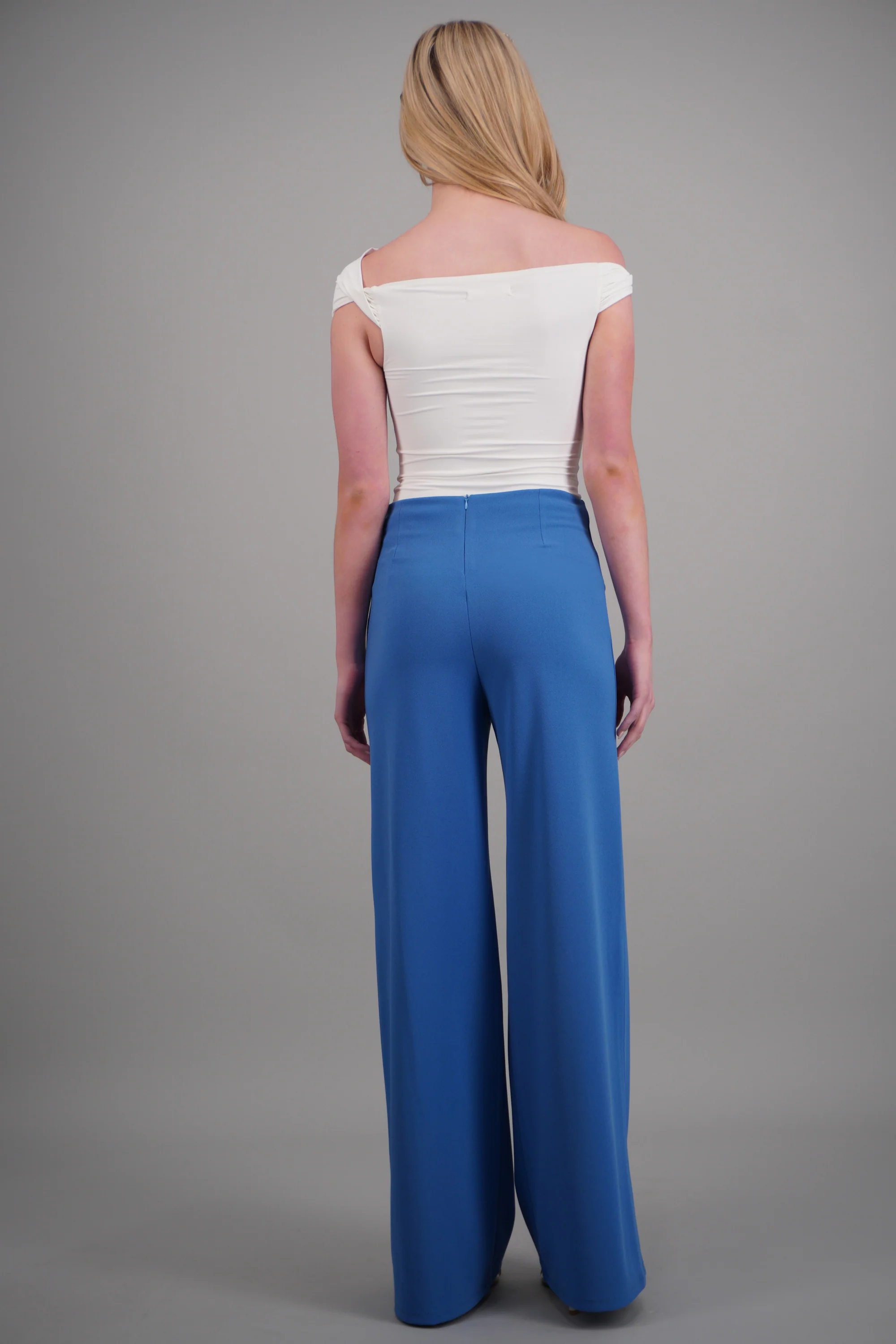 Pantalón Wide Leg Cintura Alta Costuras - Image 4