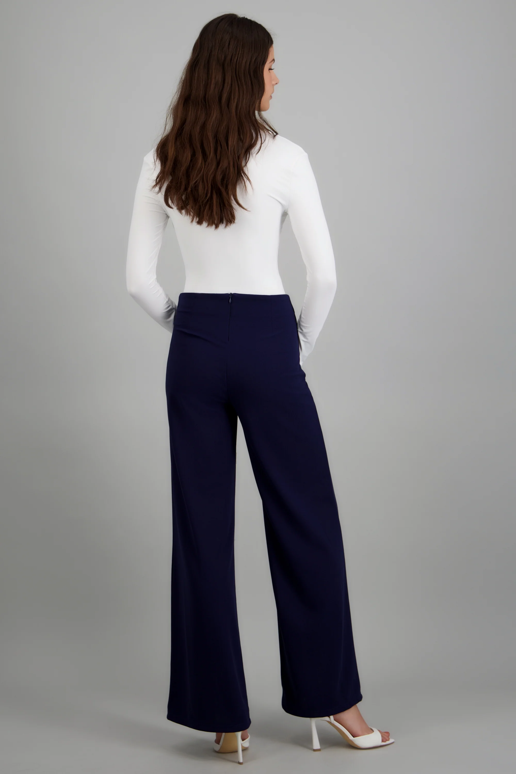 Pantalón Wide Leg Cintura Alta Costuras - Image 2