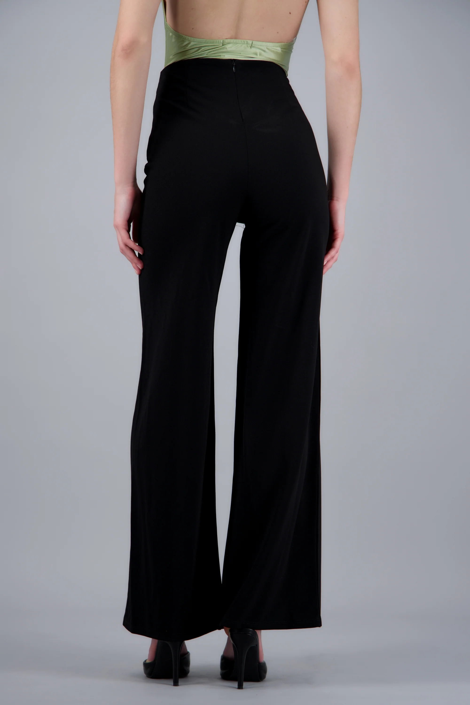 Pantalón Wide Leg Cintura Alta Costuras - Image 4