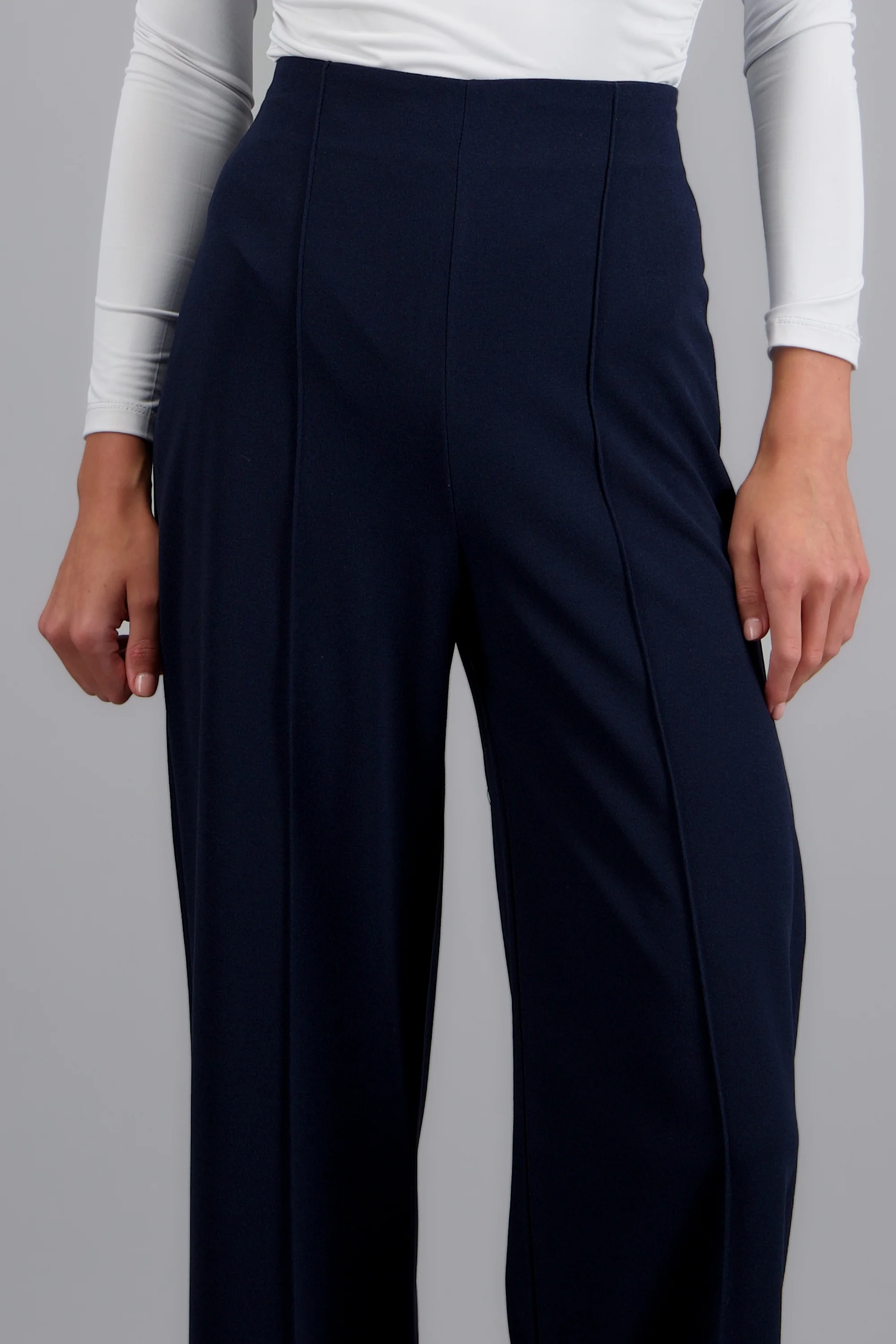 Pantalón Wide Leg Cintura Alta Costuras - Image 5