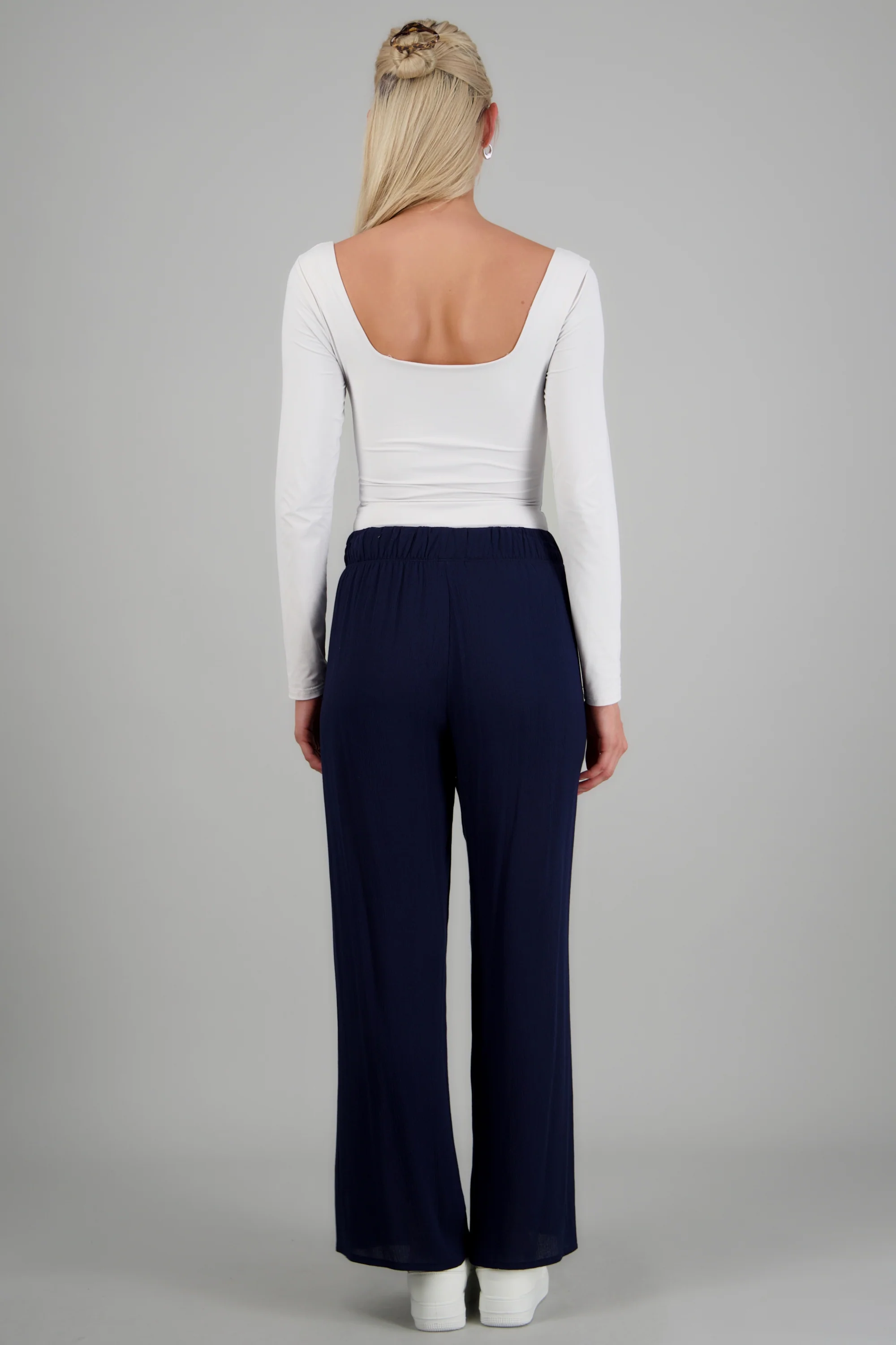 Pantalón wide leg cintura elástica - Image 4