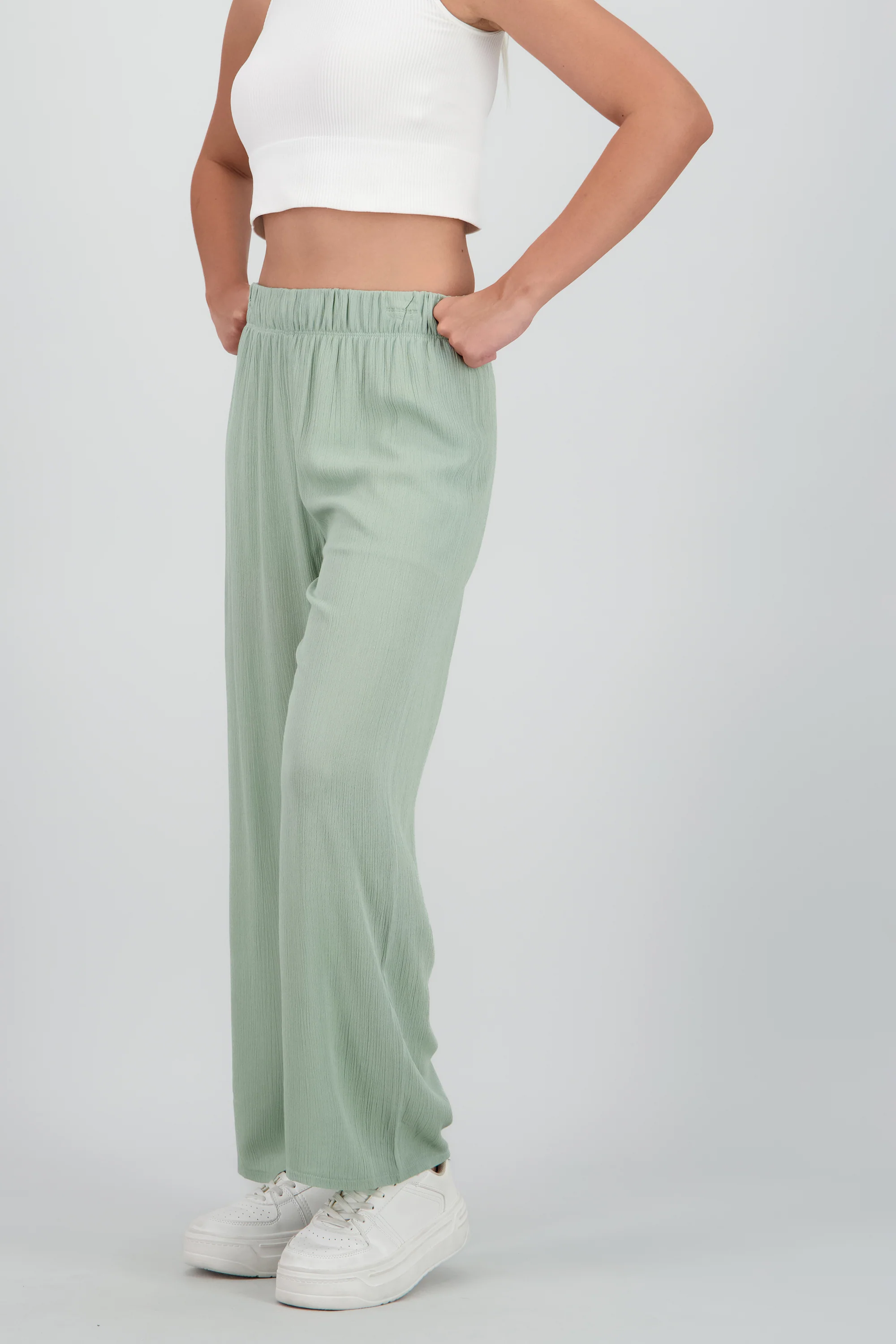 Pantalón Wide Leg Cintura Elástico - Image 3
