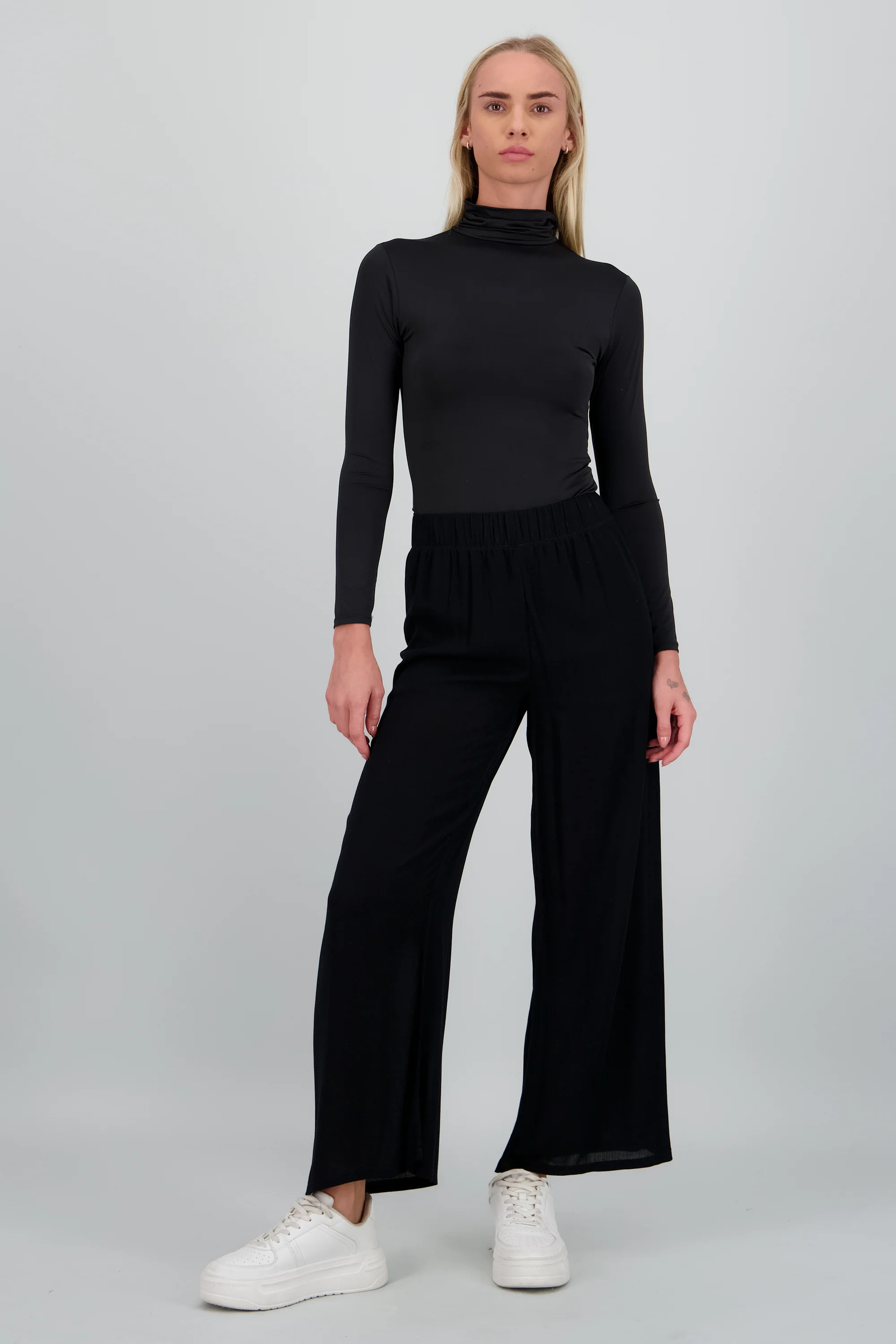 Pantalón Wide Leg Cintura Elástico