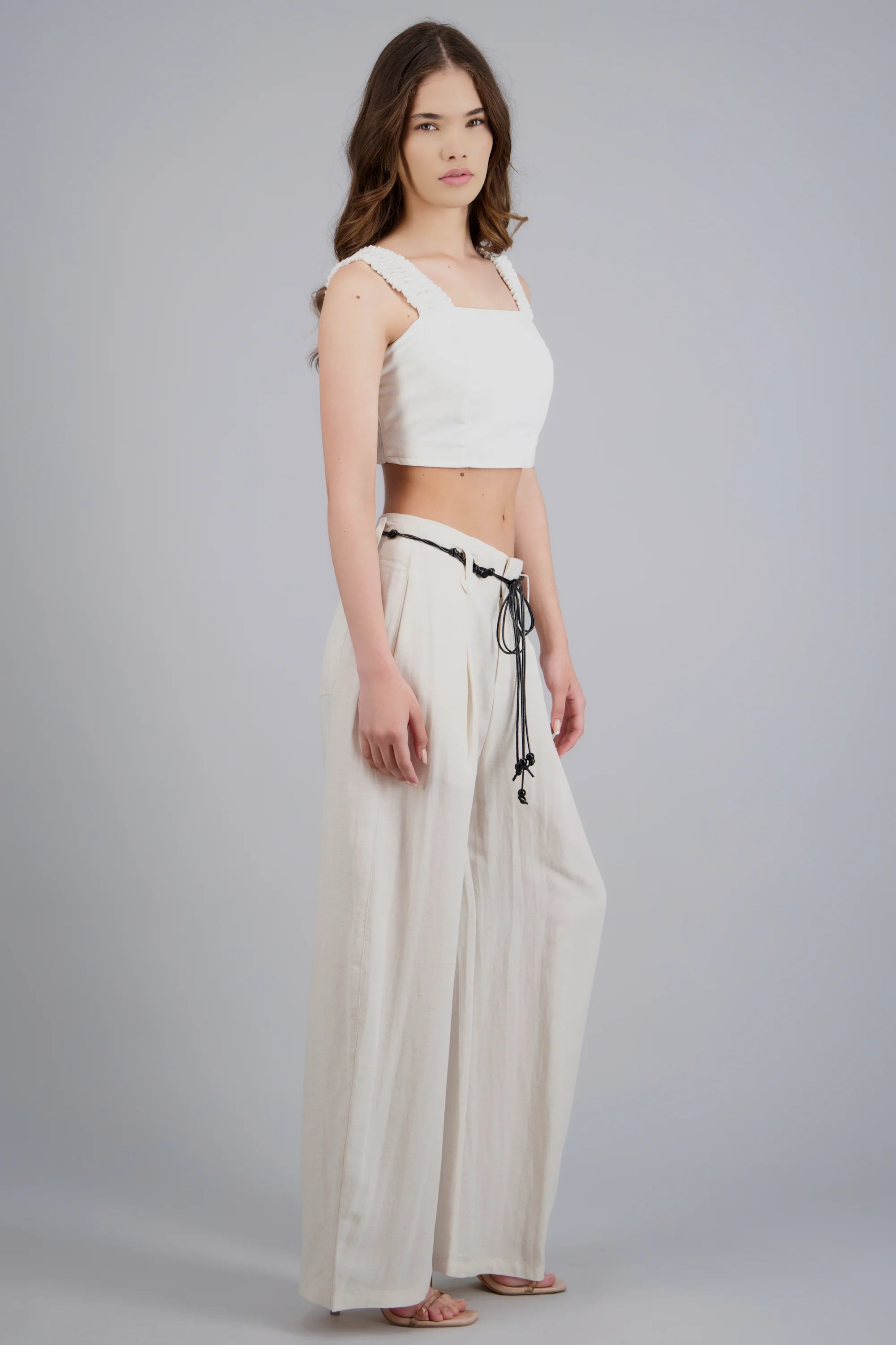 Pantalon wide leg detalle cinturon - Image 2