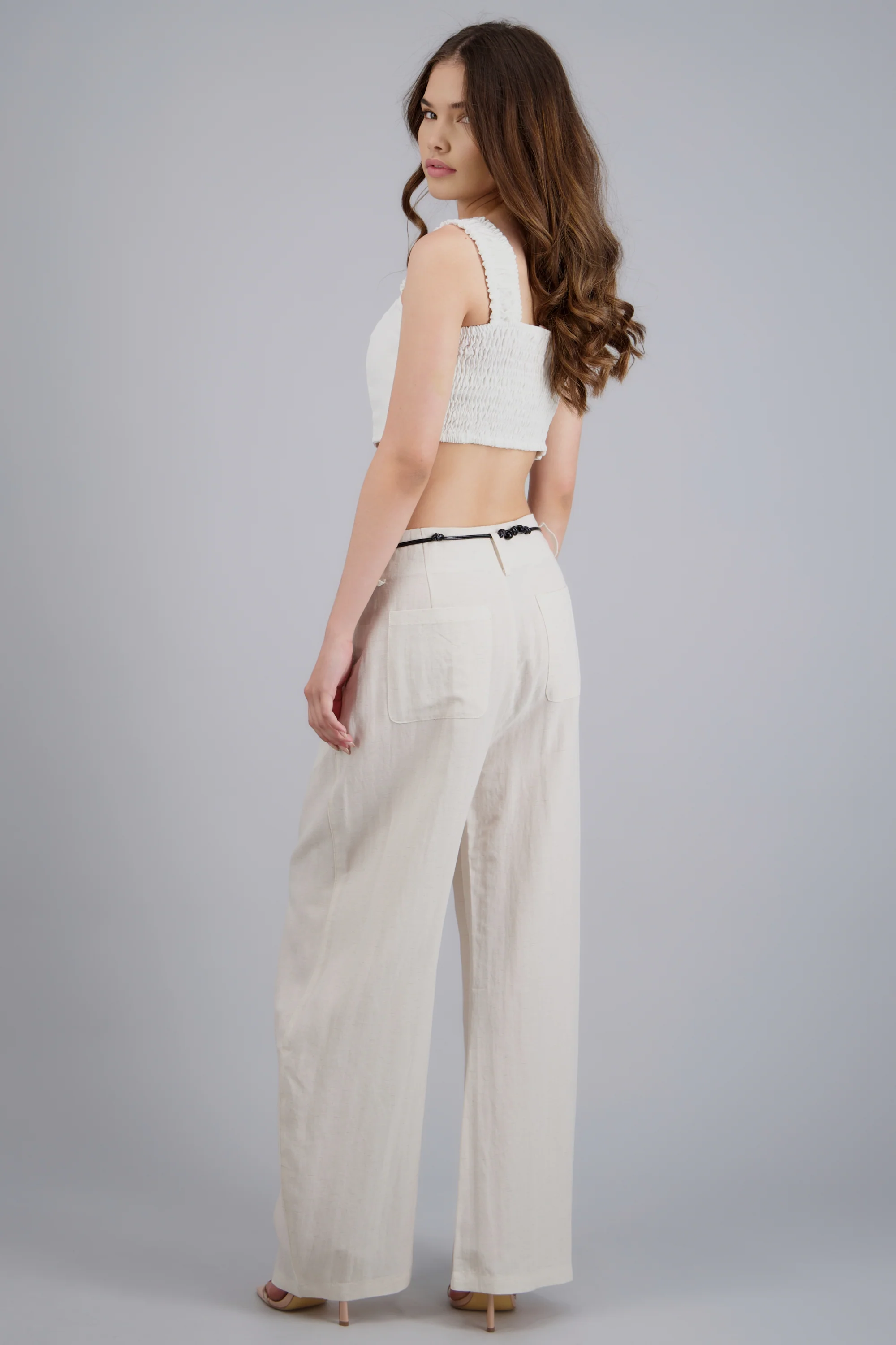 Pantalon wide leg detalle cinturon - Image 4