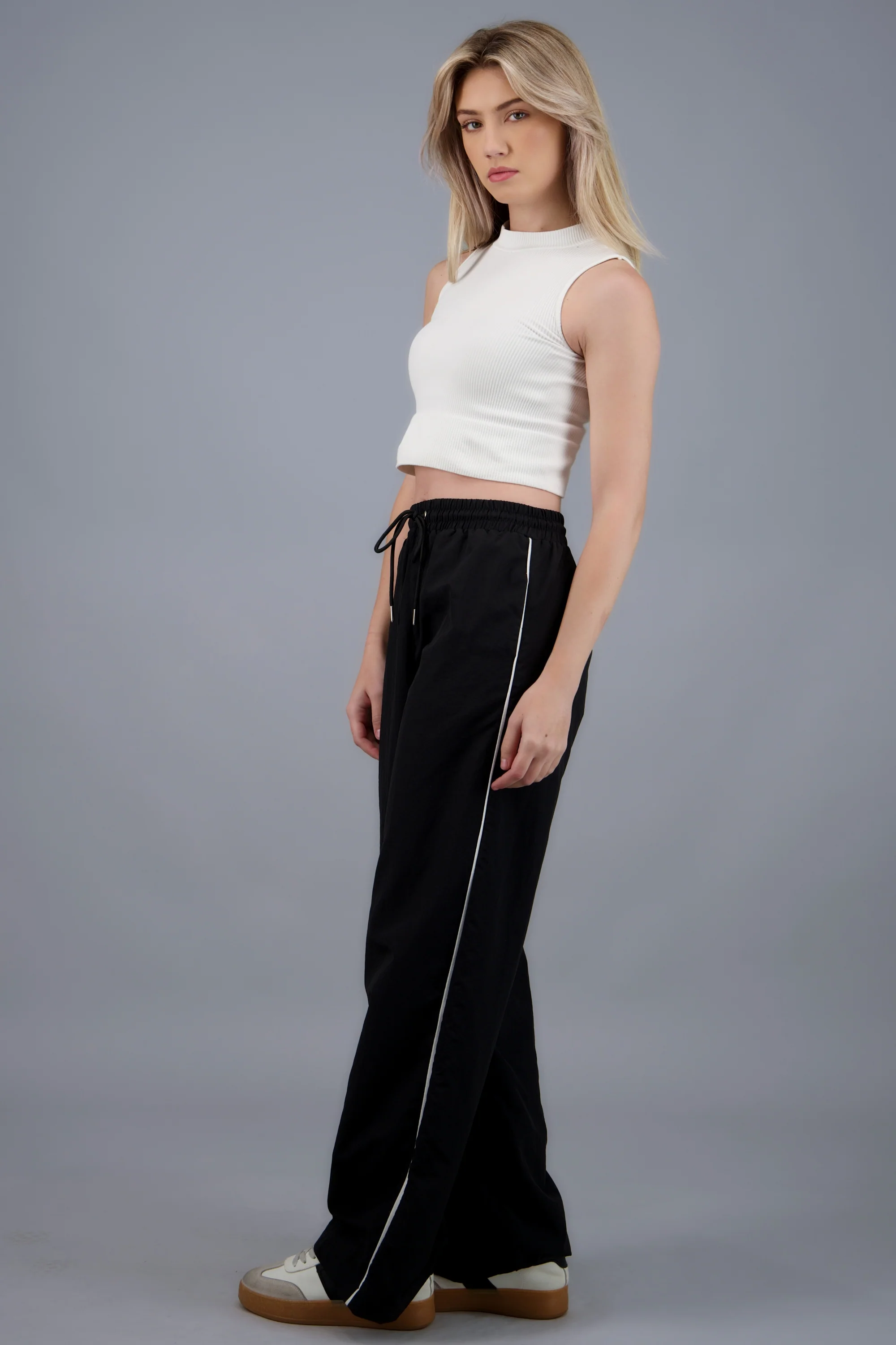 Pantalon wide leg detalle contraste - Image 3